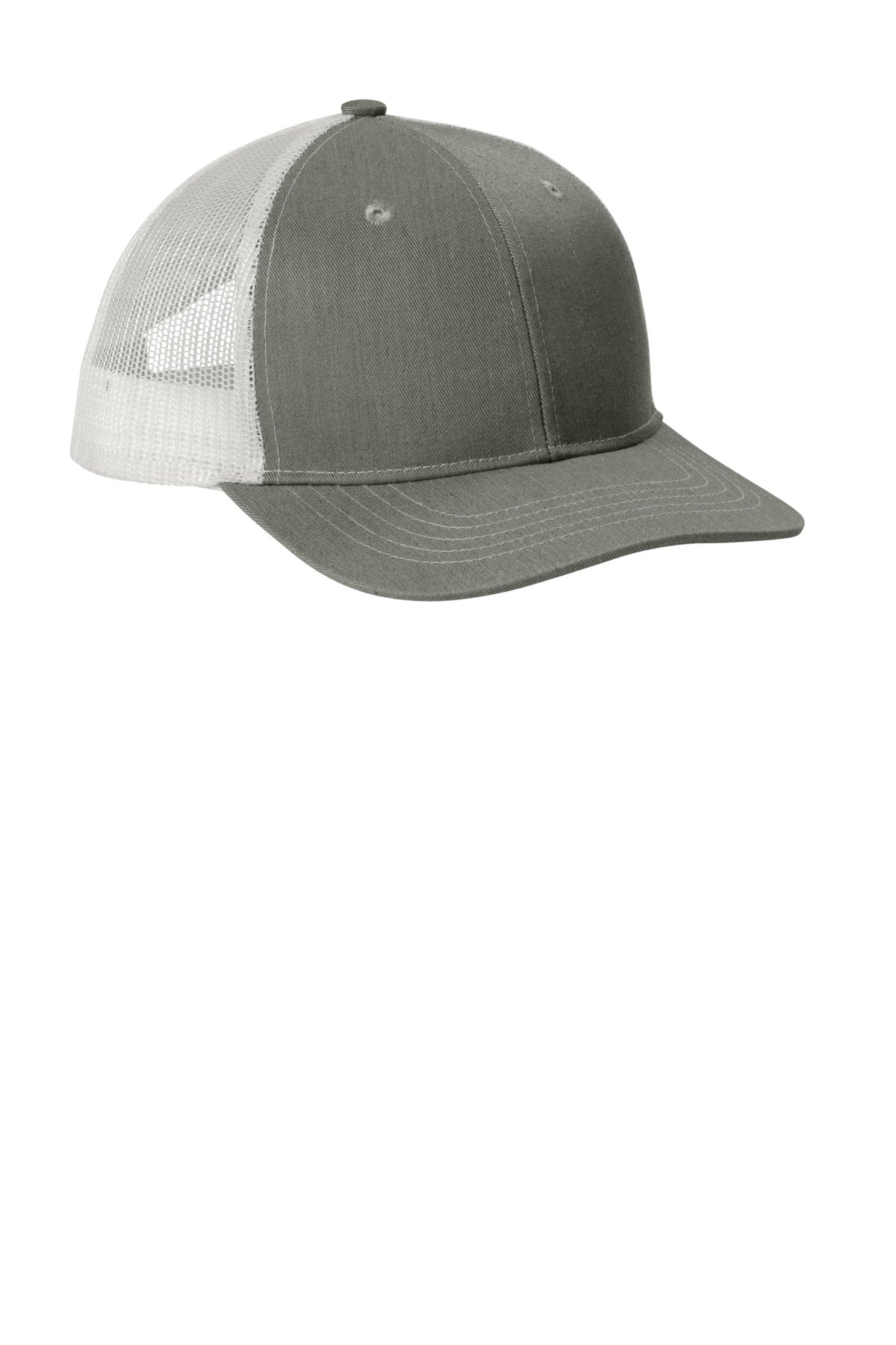 HtGy/White Port Authority Youth Snapback Trucker Cap YC402