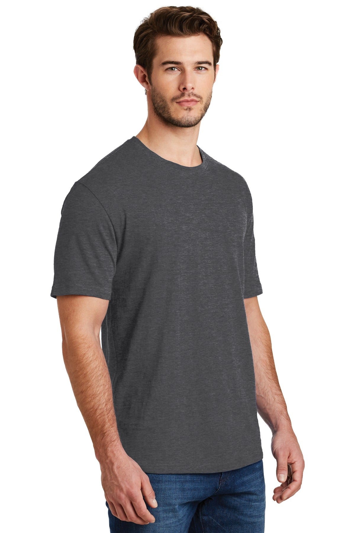 Hthr Charcoal District Perfect Blend CVC Tee. DM108