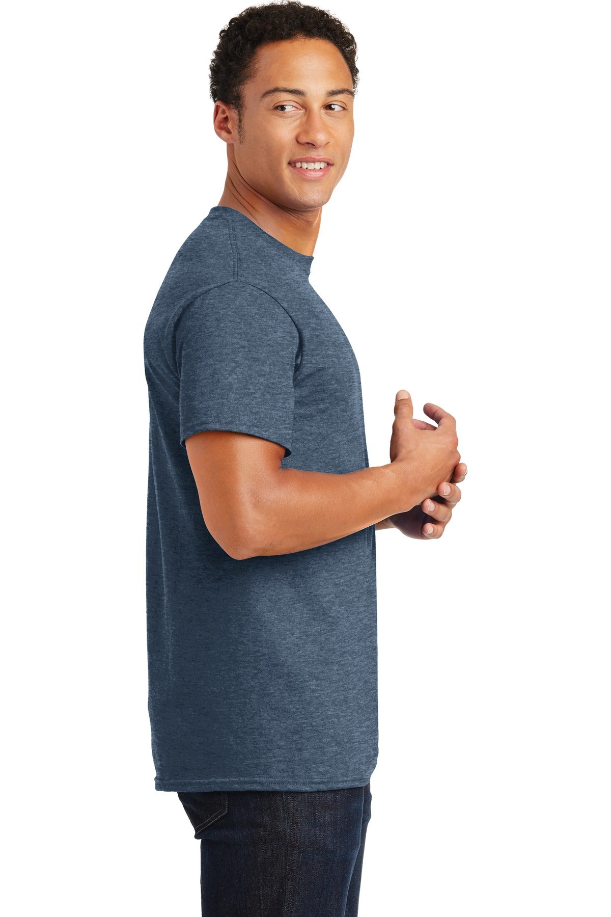 Hthr Indigo Gildan - Ultra Cotton 100% US Cotton T-Shirt. 2000