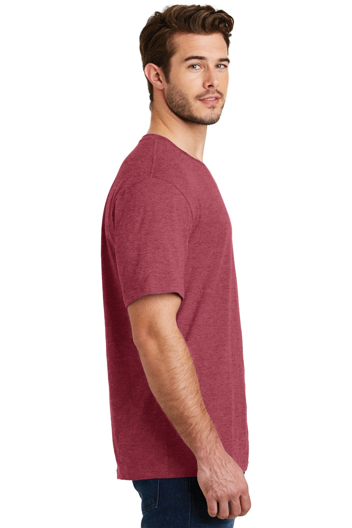 Hthr Red District Perfect Blend CVC Tee. DM108