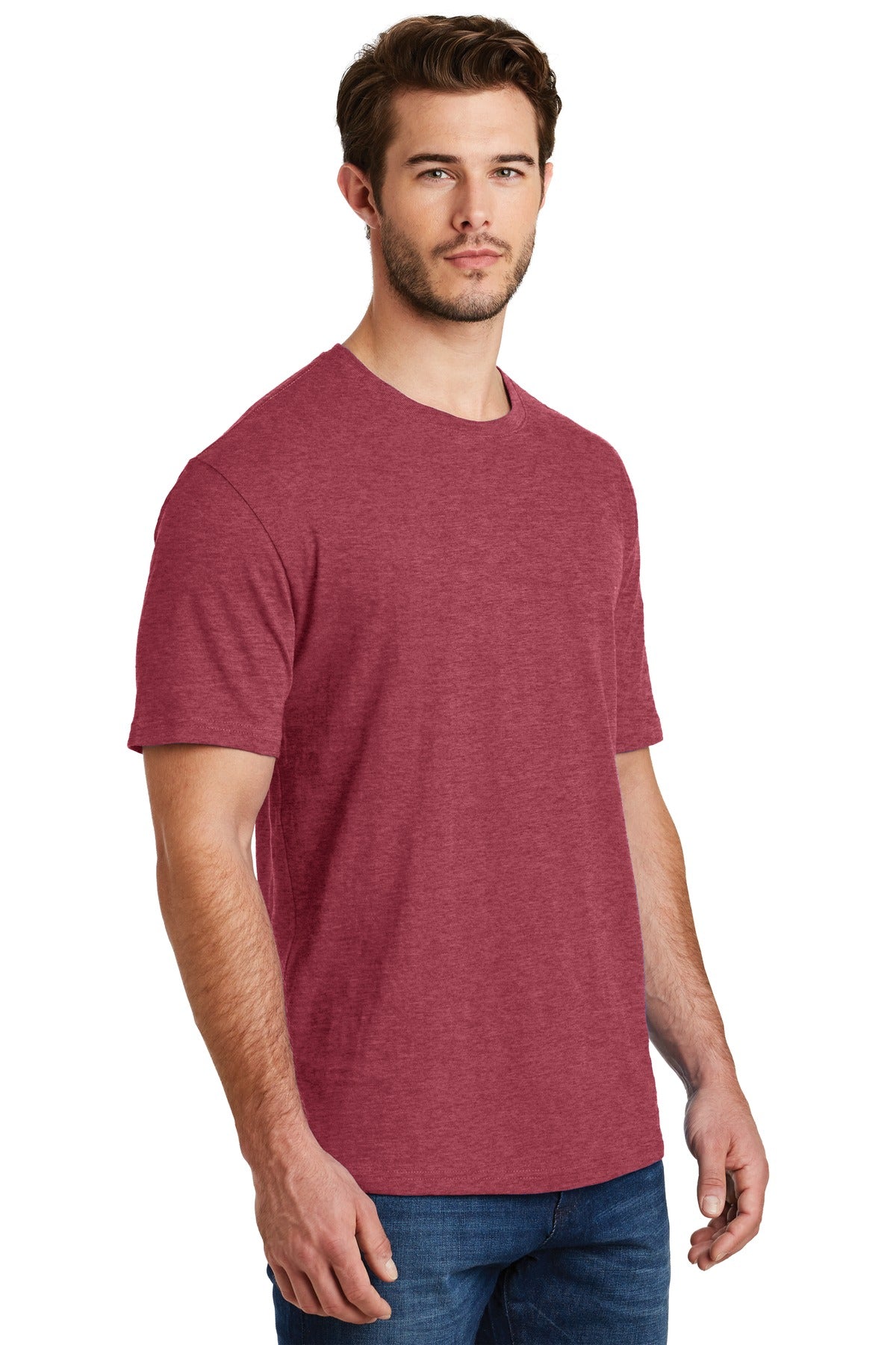 Hthr Red District Perfect Blend CVC Tee. DM108