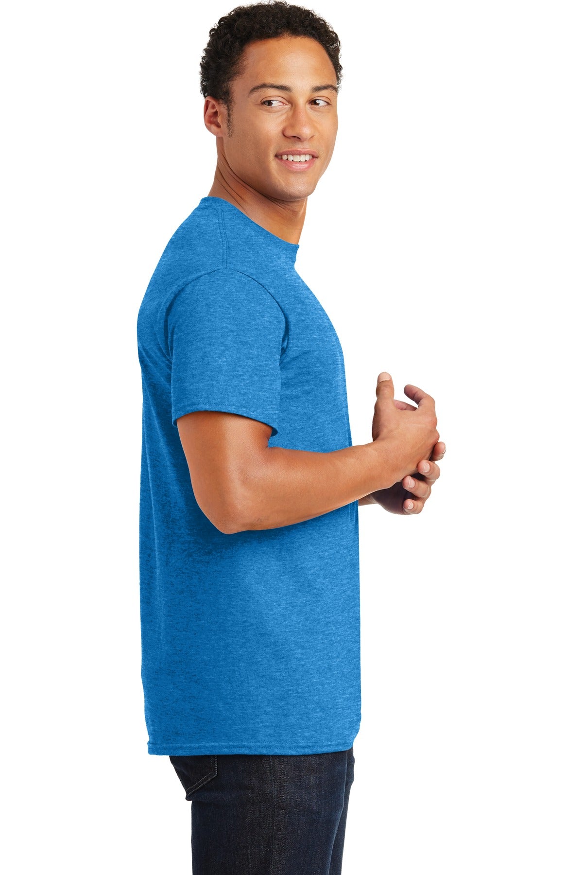 Hthr Sapphire Gildan - Ultra Cotton 100% US Cotton T-Shirt. 2000