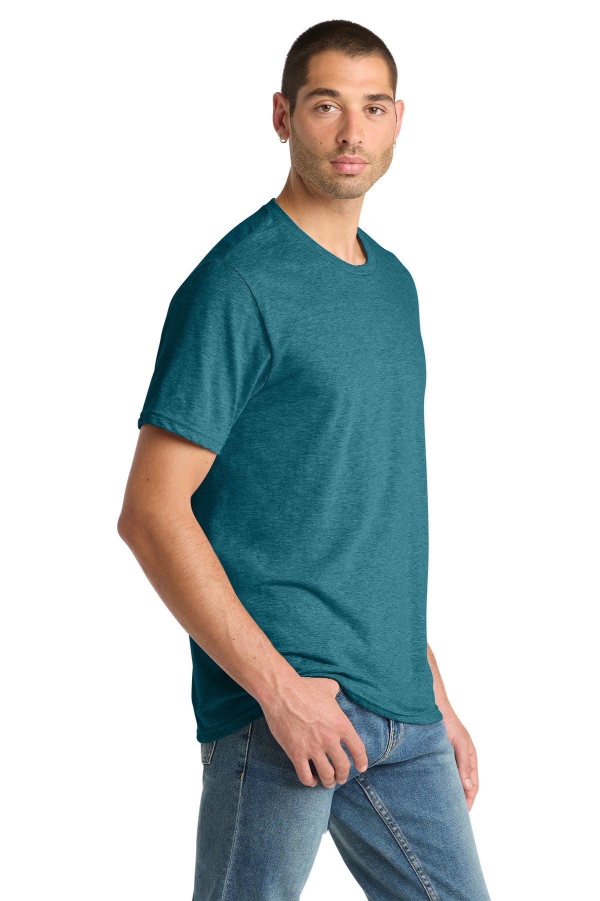 Hthr Teal District Perfect Blend CVC Tee. DM108