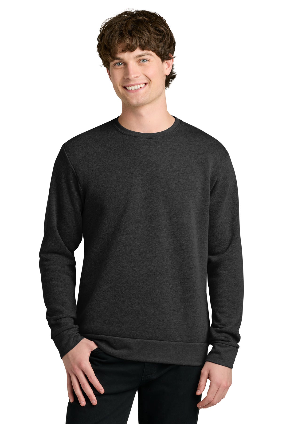 HthrBlack Next Level Apparel Adult Malibu Crewneck Sweatshirt NL9002