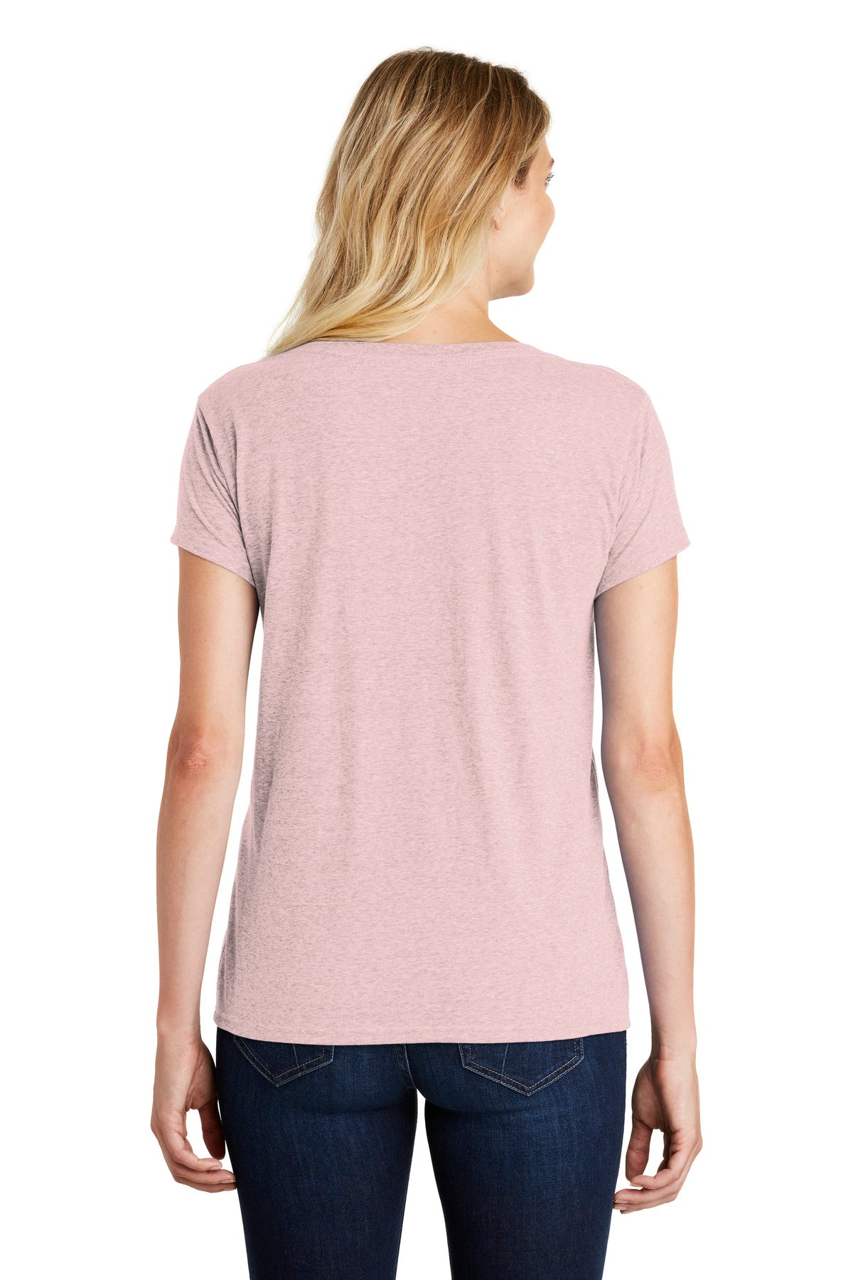 Hthrd Lavender District Women's Perfect Blend CVC V-Neck Tee. DM1190L