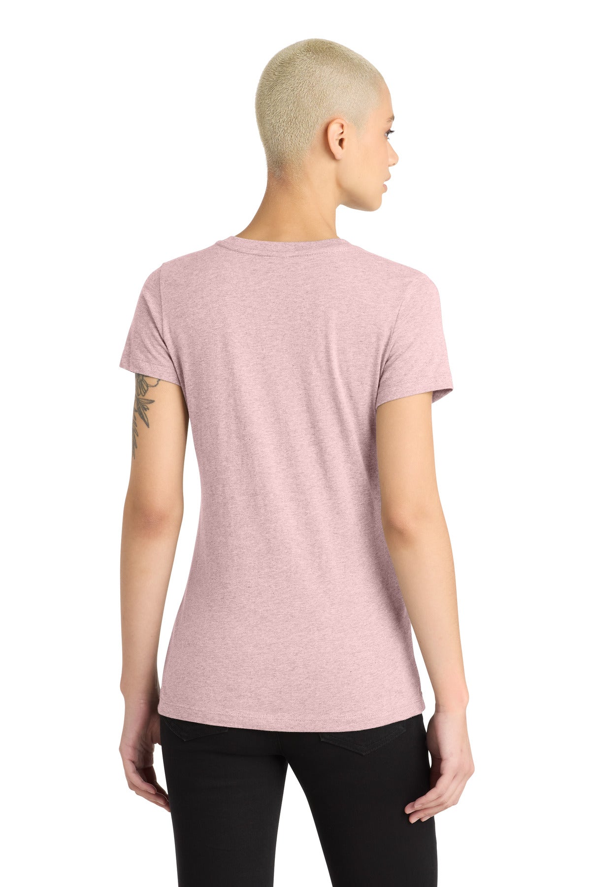 Hthrd Lavender District Women's Perfect Blend CVC V-Neck Tee. DM1190L
