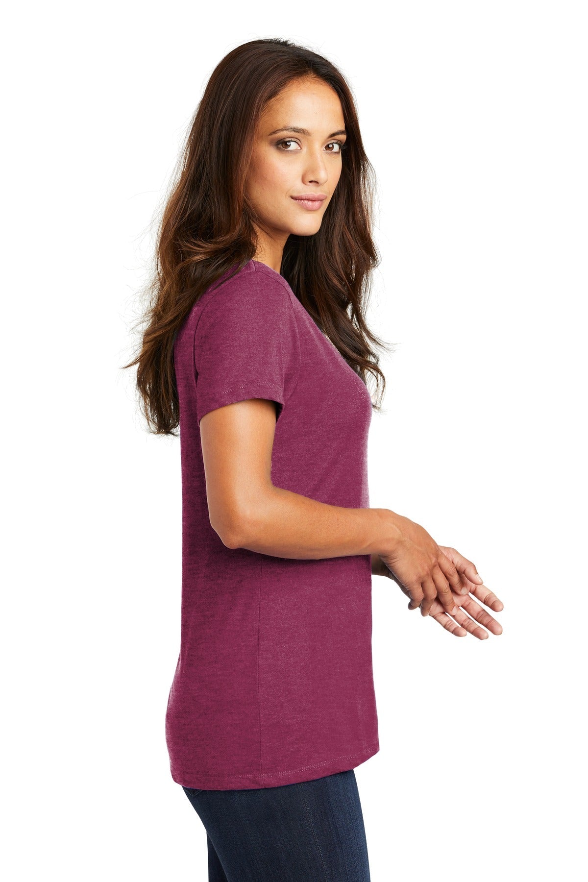 Hthrd Loganbry District - Women's Perfect Weight V-Neck Tee. DM1170L