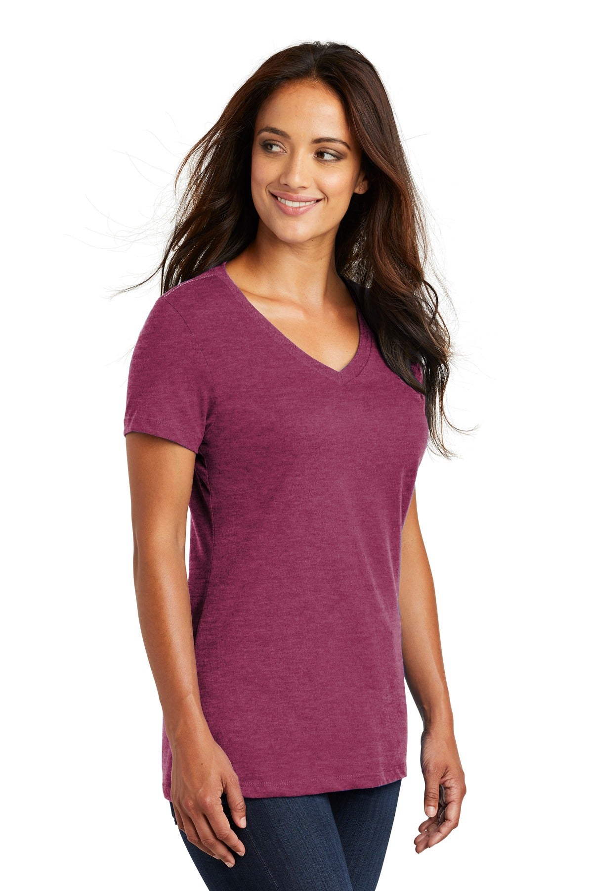 Hthrd Loganbry District - Women's Perfect Weight V-Neck Tee. DM1170L