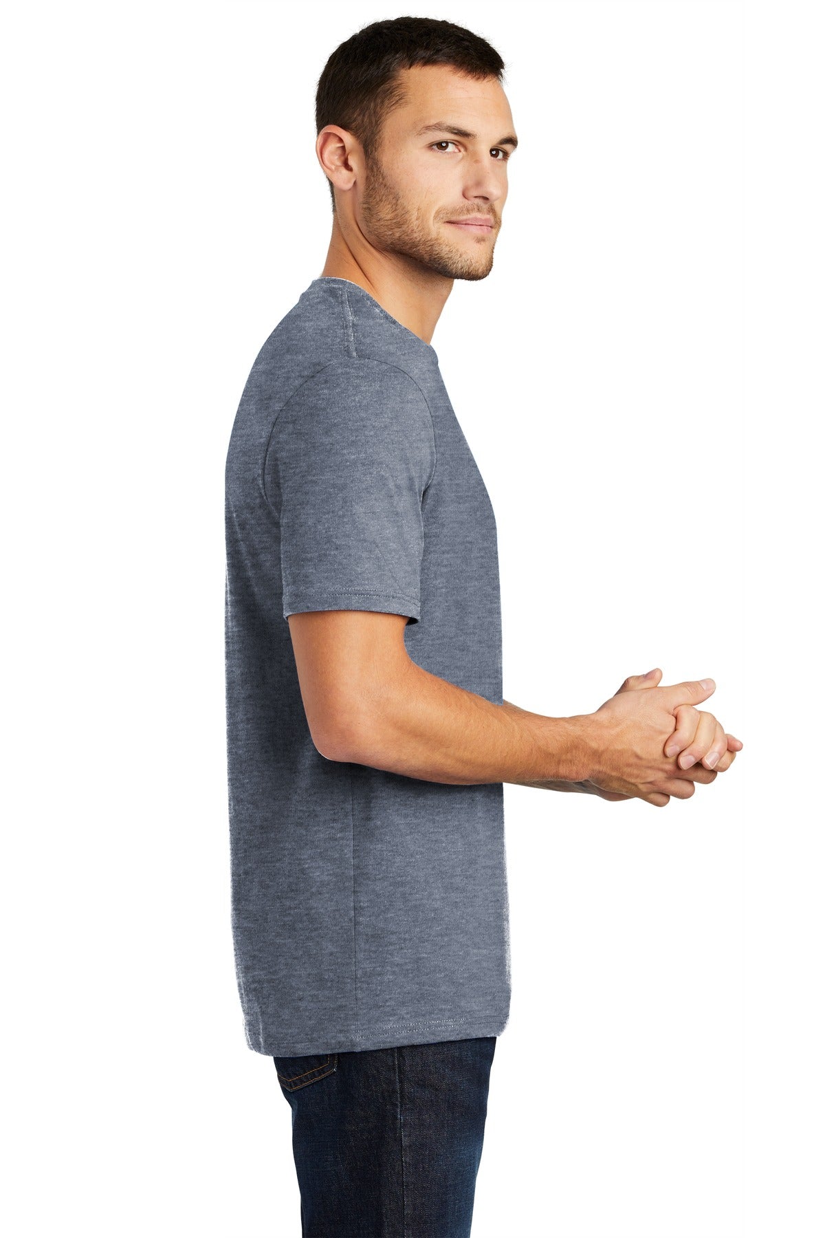 Hthrd Navy District Perfect Weight Tee. DT104