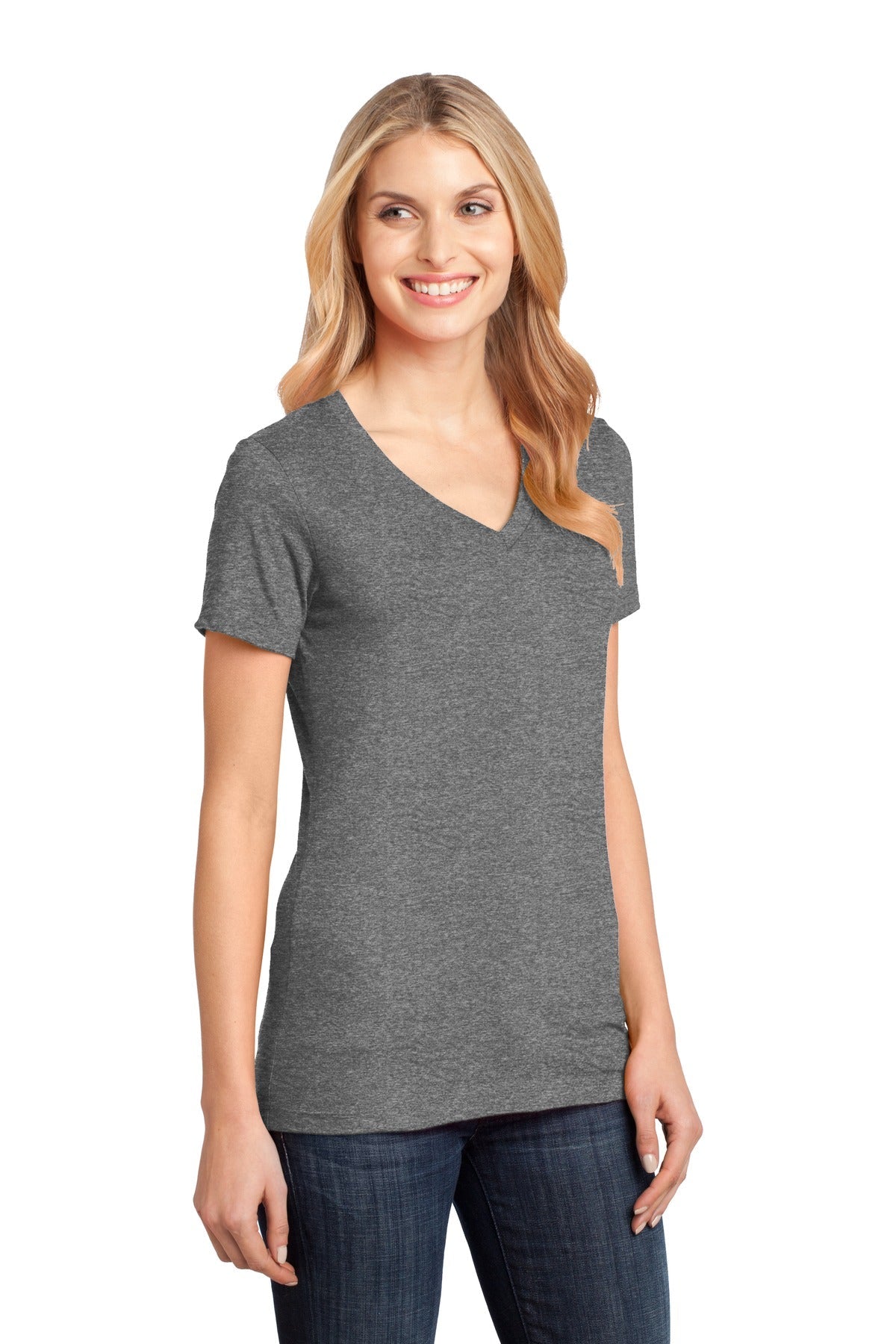 Hthrd Nickel District - Women's Perfect Weight V-Neck Tee. DM1170L