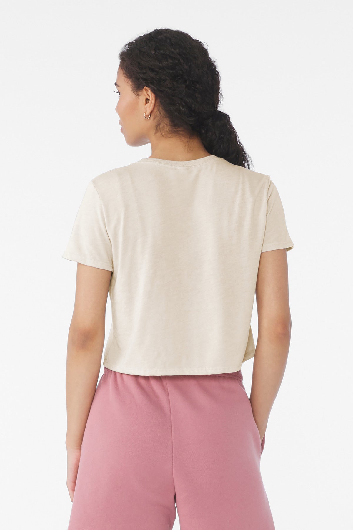HthrDust BELLA+CANVAS Women's Flowy Cropped Tee BC8882