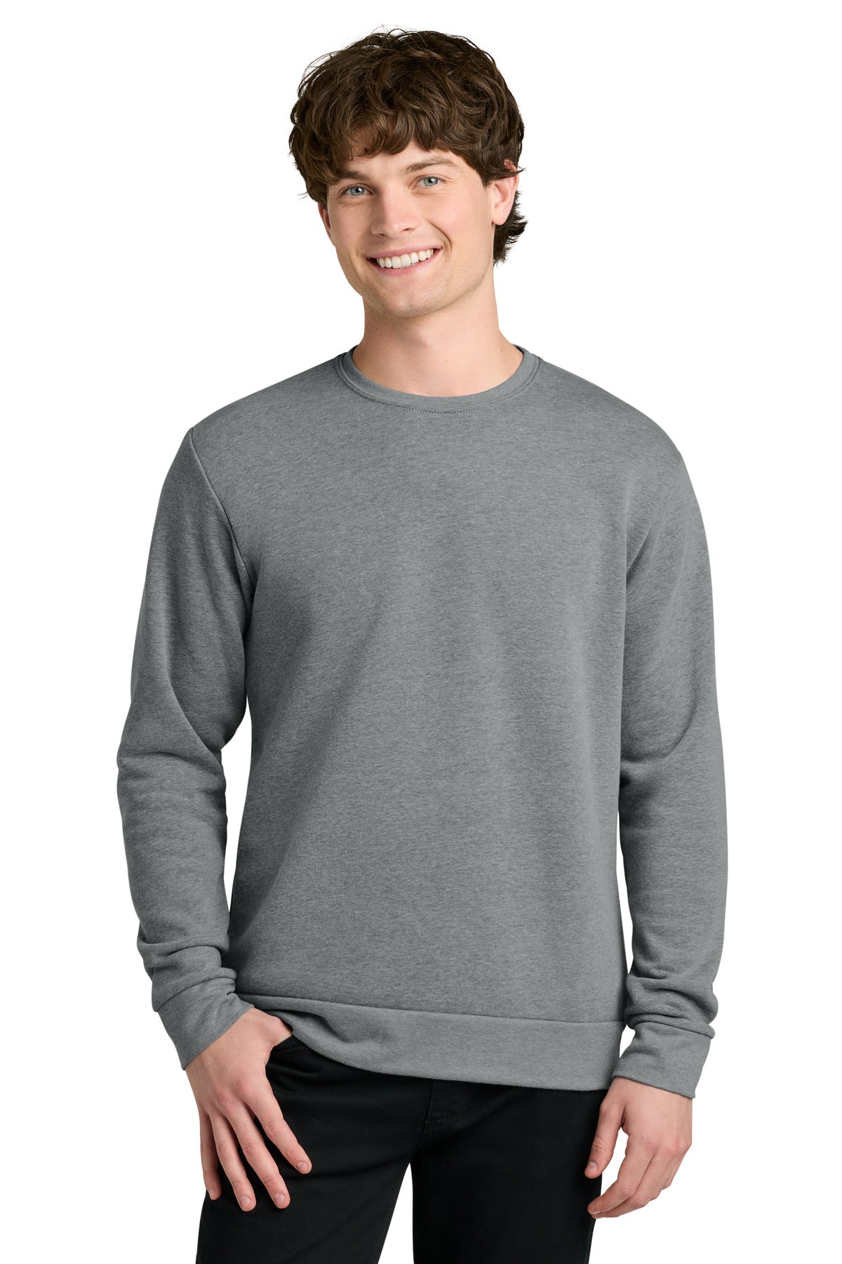 HthrGray Next Level Apparel Adult Malibu Crewneck Sweatshirt NL9002