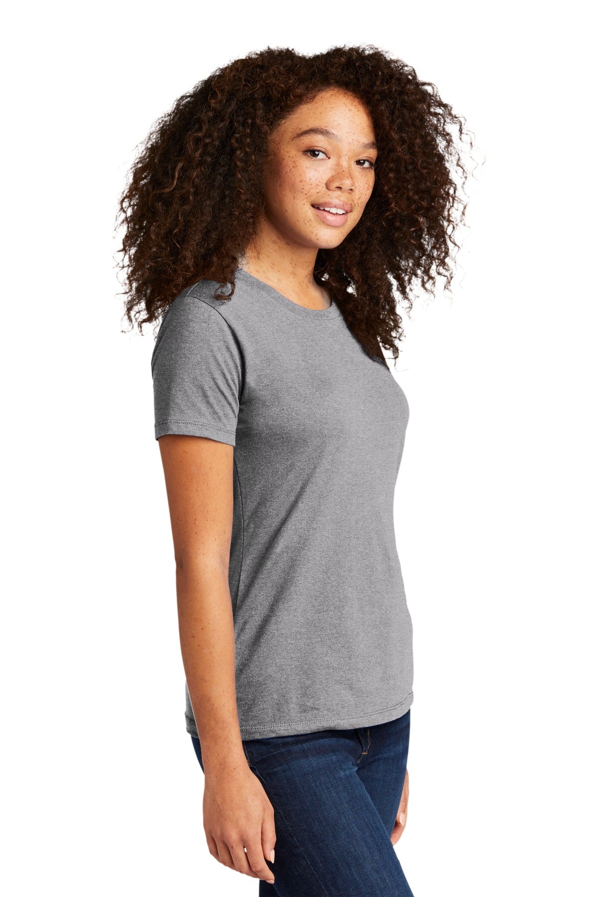 HthrGray Next Level Apparel Women's Cotton Tee. NL3900