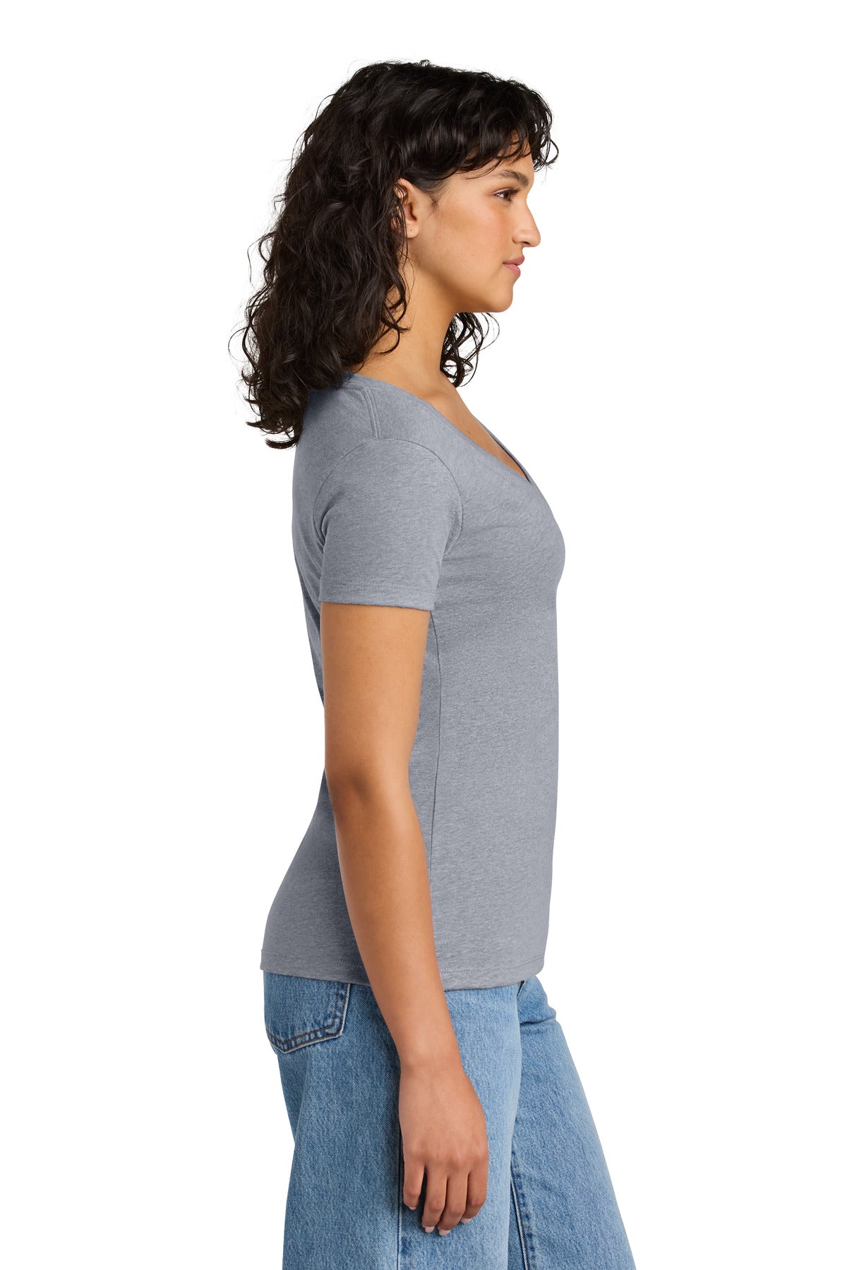 HthrGray Next Level Apparel Women's Ideal V-Neck Tee NL1540