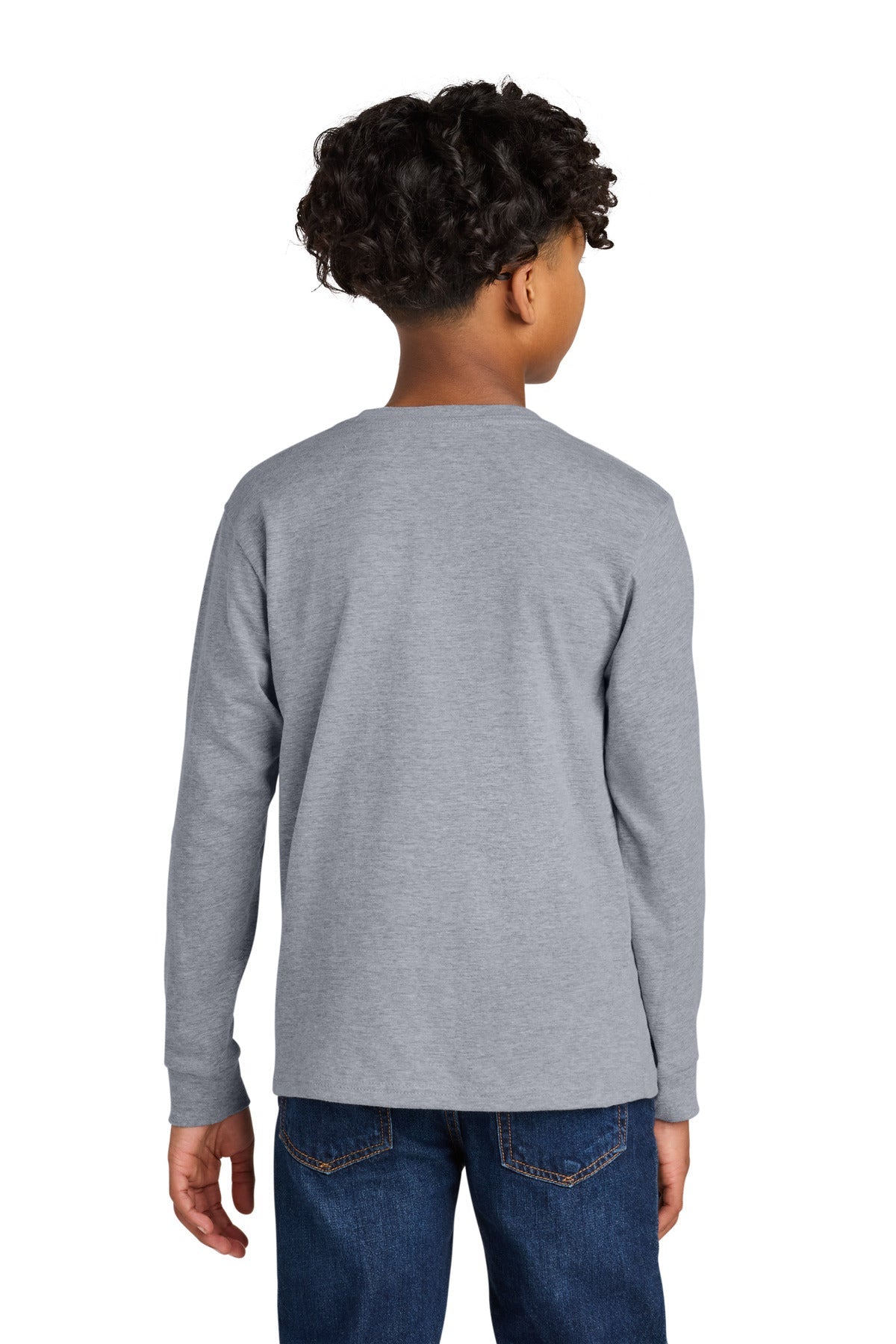 HthrGray Next Level Apparel Youth Cotton Long Sleeve Tee NL3311