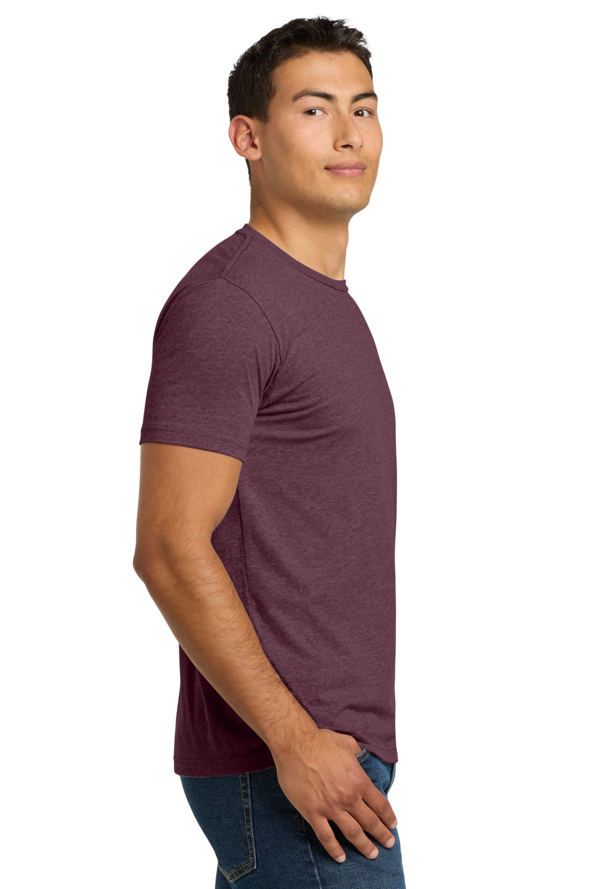 HthrMaroon Next Level Apparel Adult CVC Tee. NL6210