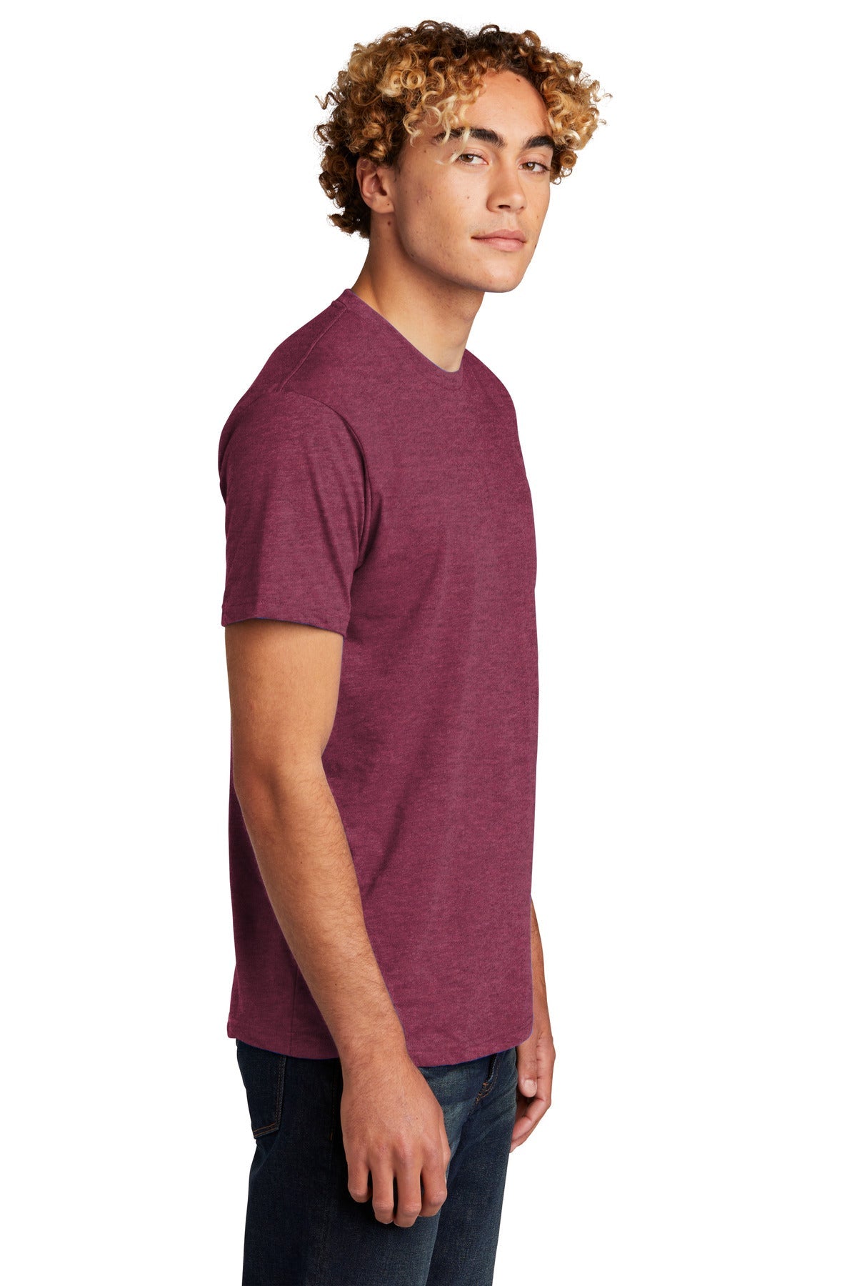HthrMaroon Next Level Apparel Adult CVC Tee. NL6210