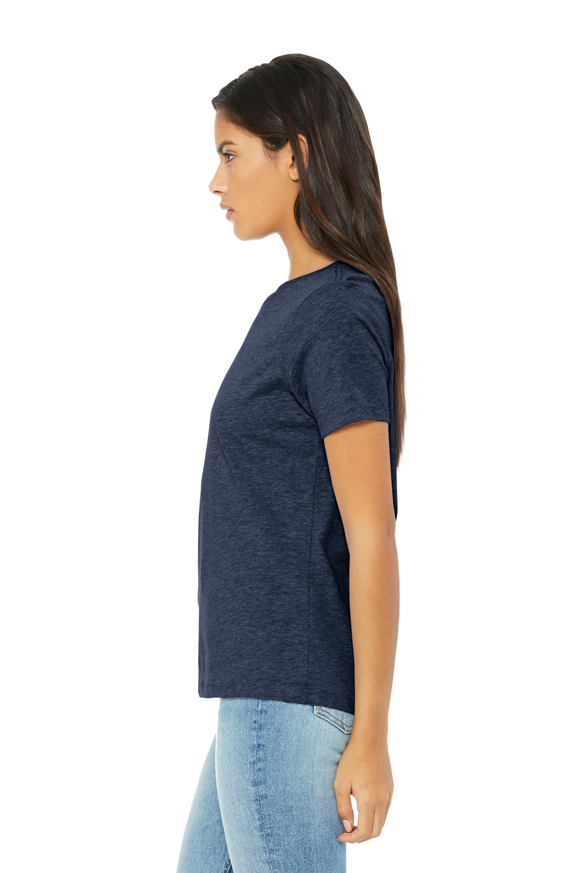 HthrNavy BELLA+CANVAS Women's Relaxed CVC Tee BC6400CVC