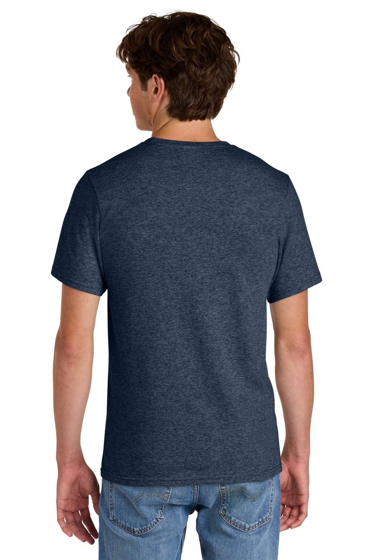 HthrNavy Port & Co Easy Cotton Tee PC43