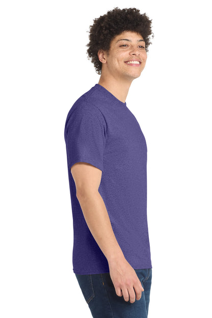 HthrPurple Port & Co Core Blend Tee. PC55