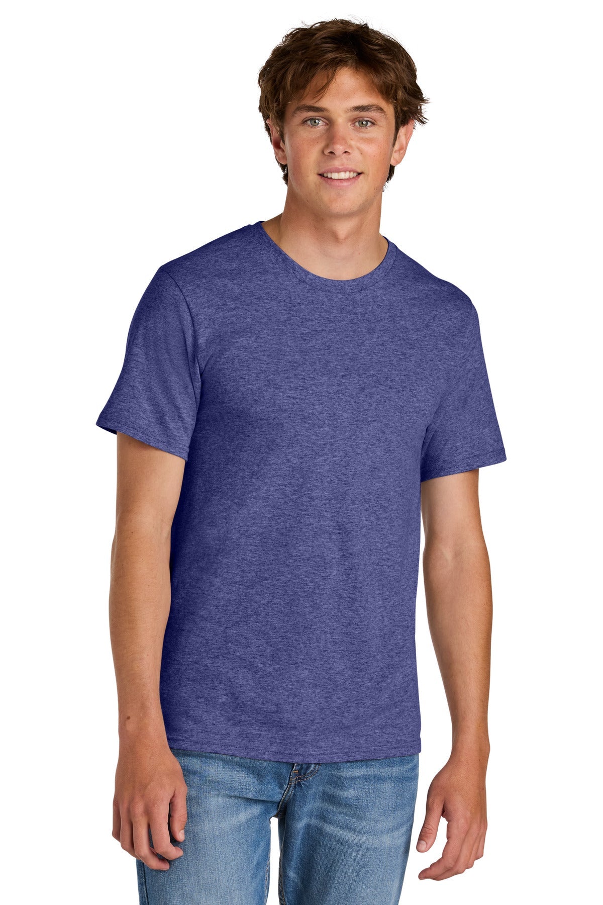 HthrPurple Port & Co Easy Cotton Tee PC43