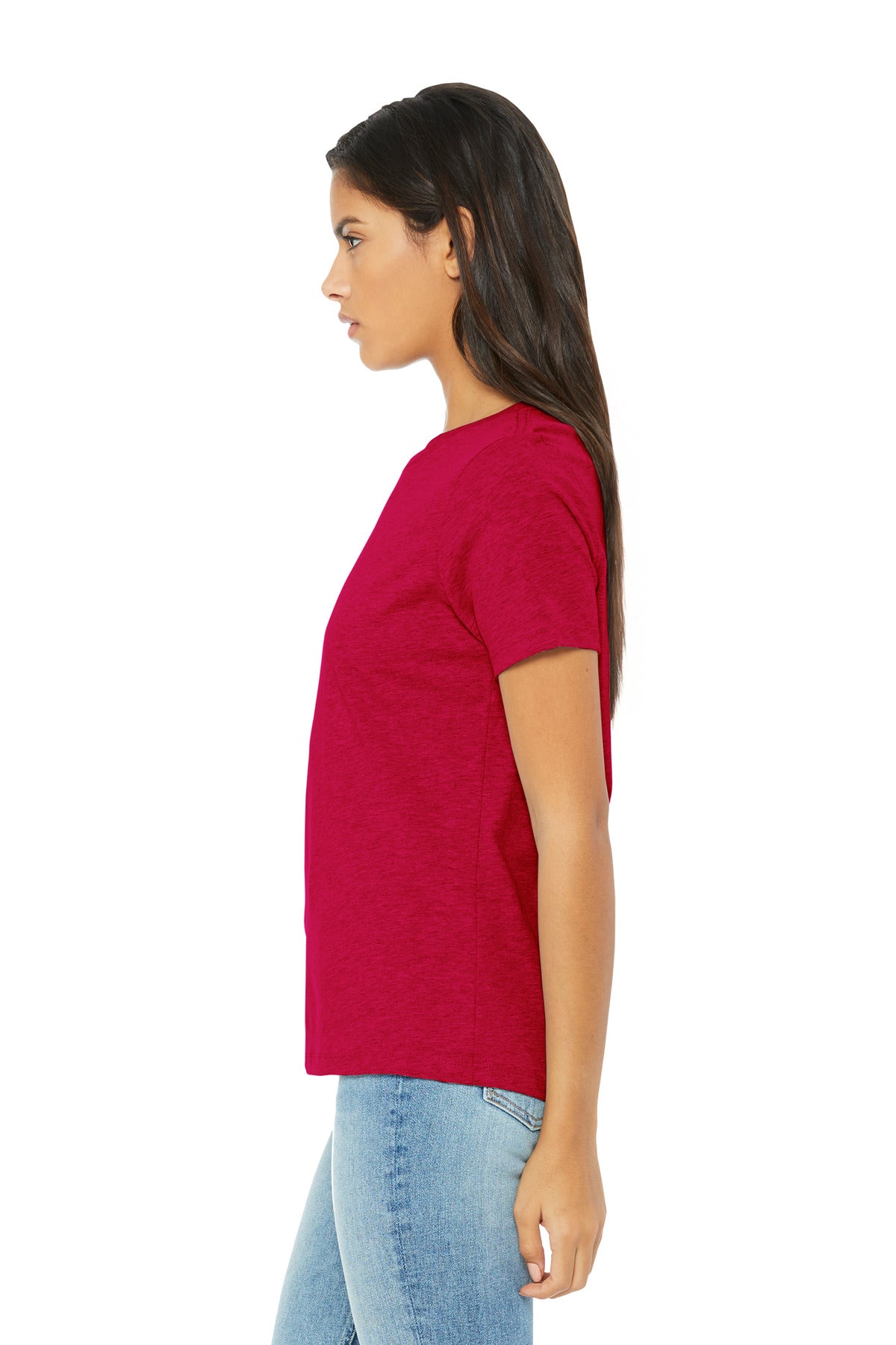 HthrRed BELLA+CANVAS Women's Relaxed CVC Tee BC6400CVC