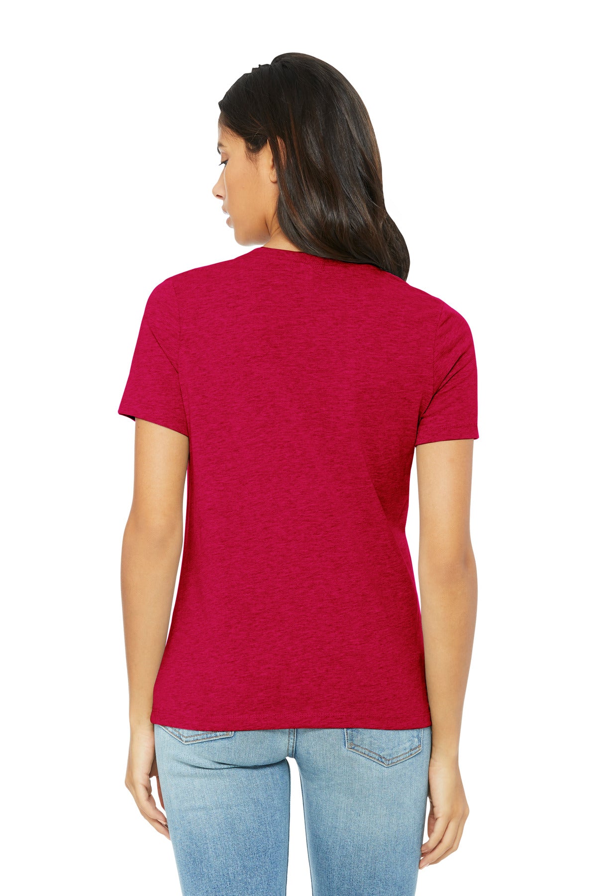 HthrRed BELLA+CANVAS Women's Relaxed CVC Tee BC6400CVC