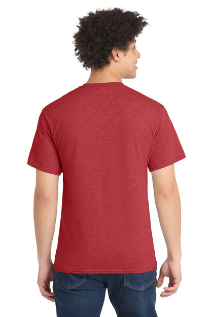 HthrRed Port & Co Core Blend Tee. PC55