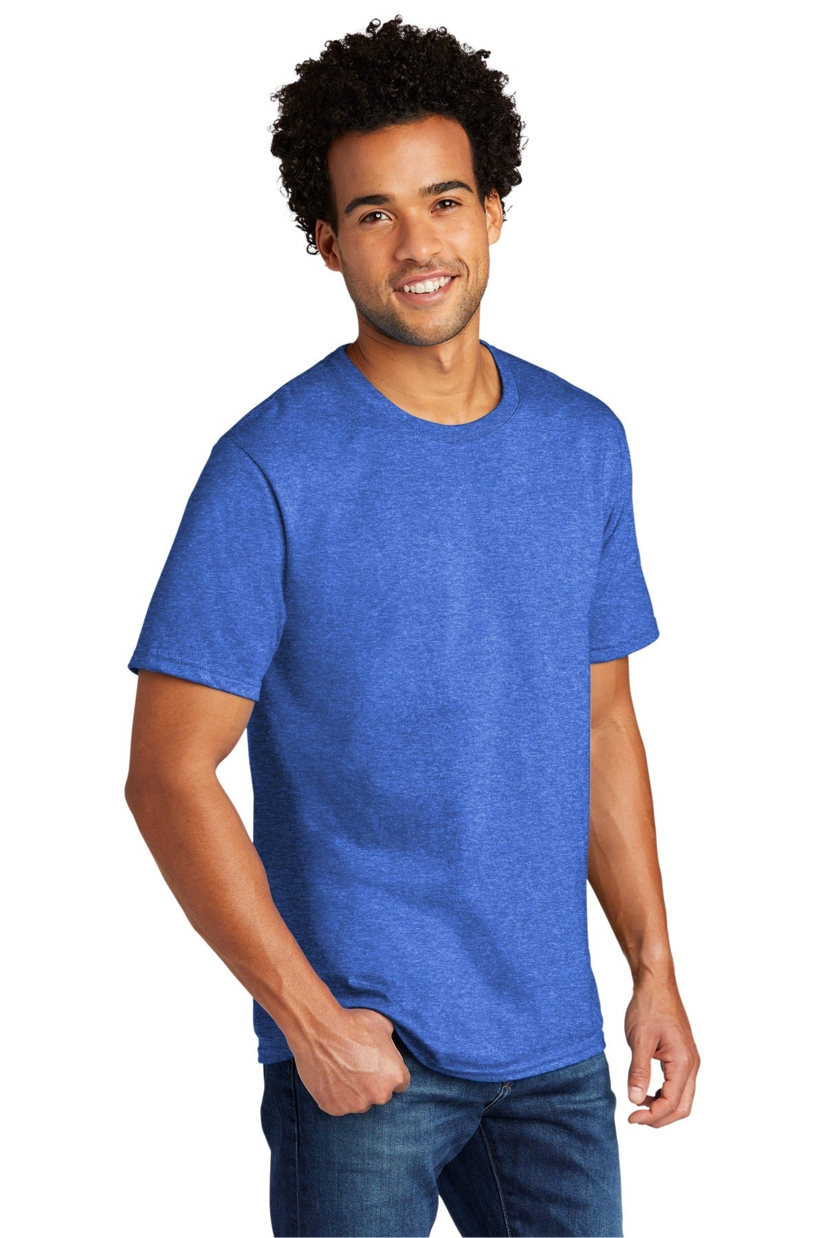 HthrRoyal Port & Co Tri-Blend Tee. PC330