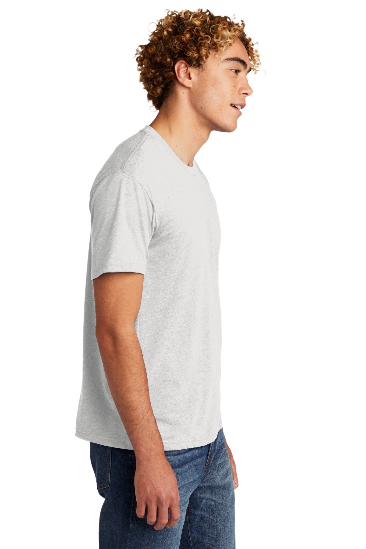 HthrWhite Next Level Apparel Adult Tri-Blend Tee. NL6010