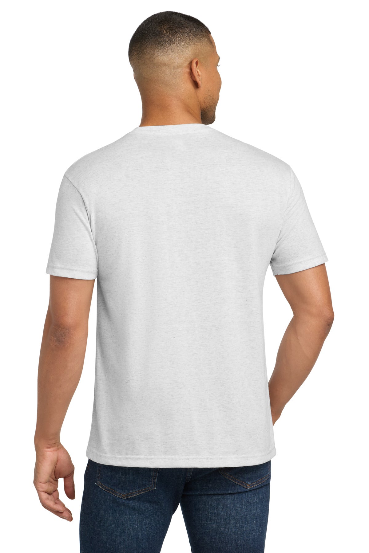HthrWhite Next Level Apparel Adult Tri-Blend Tee. NL6010