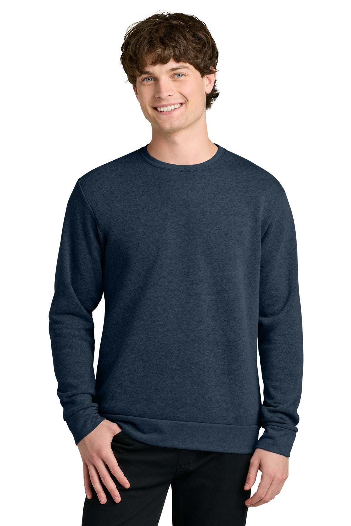 HtMdntNavy Next Level Apparel Adult Malibu Crewneck Sweatshirt NL9002