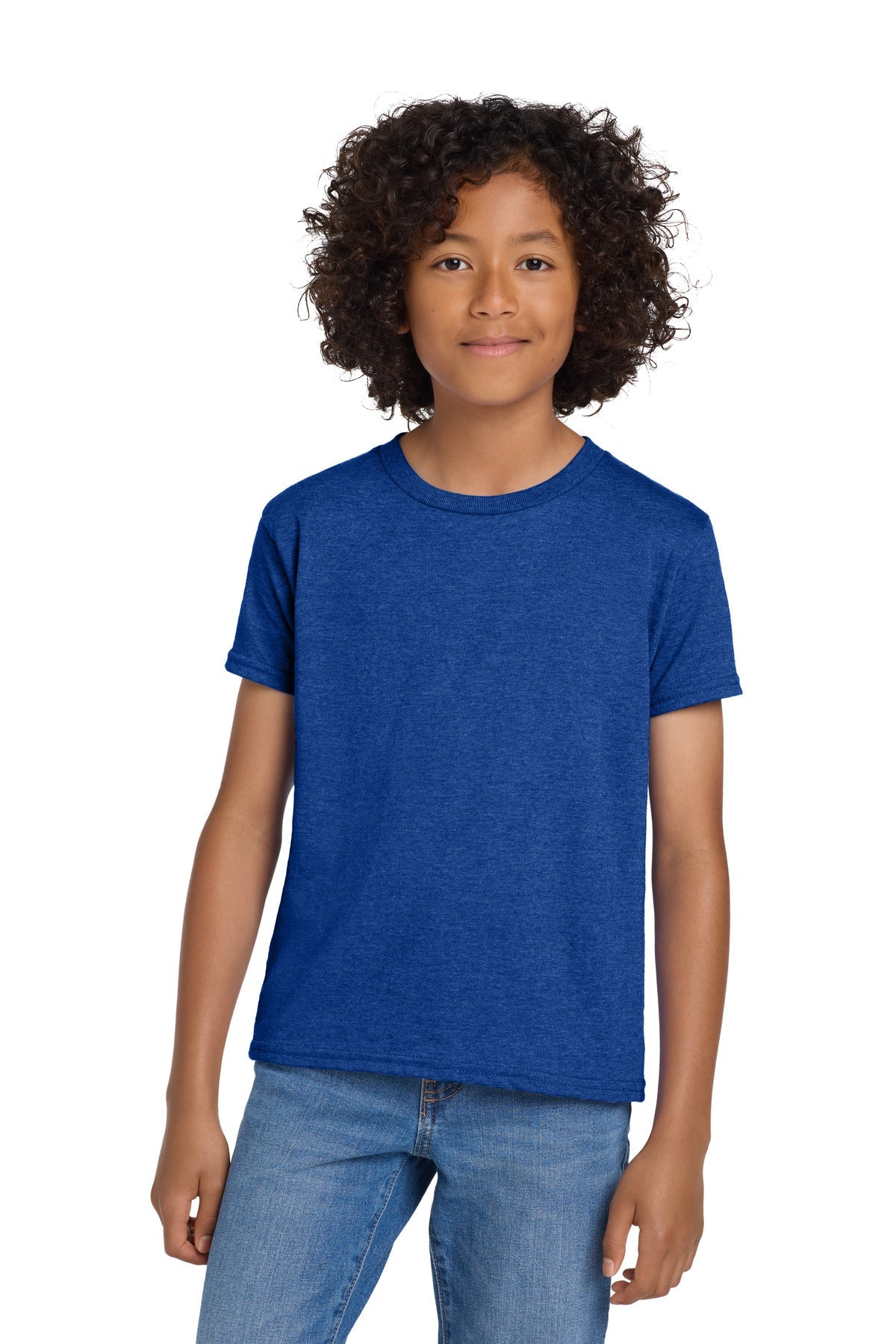 HtrDpRoyal Gildan Youth DryBlend 50 Cotton/50 Poly T-Shirt. 8000B