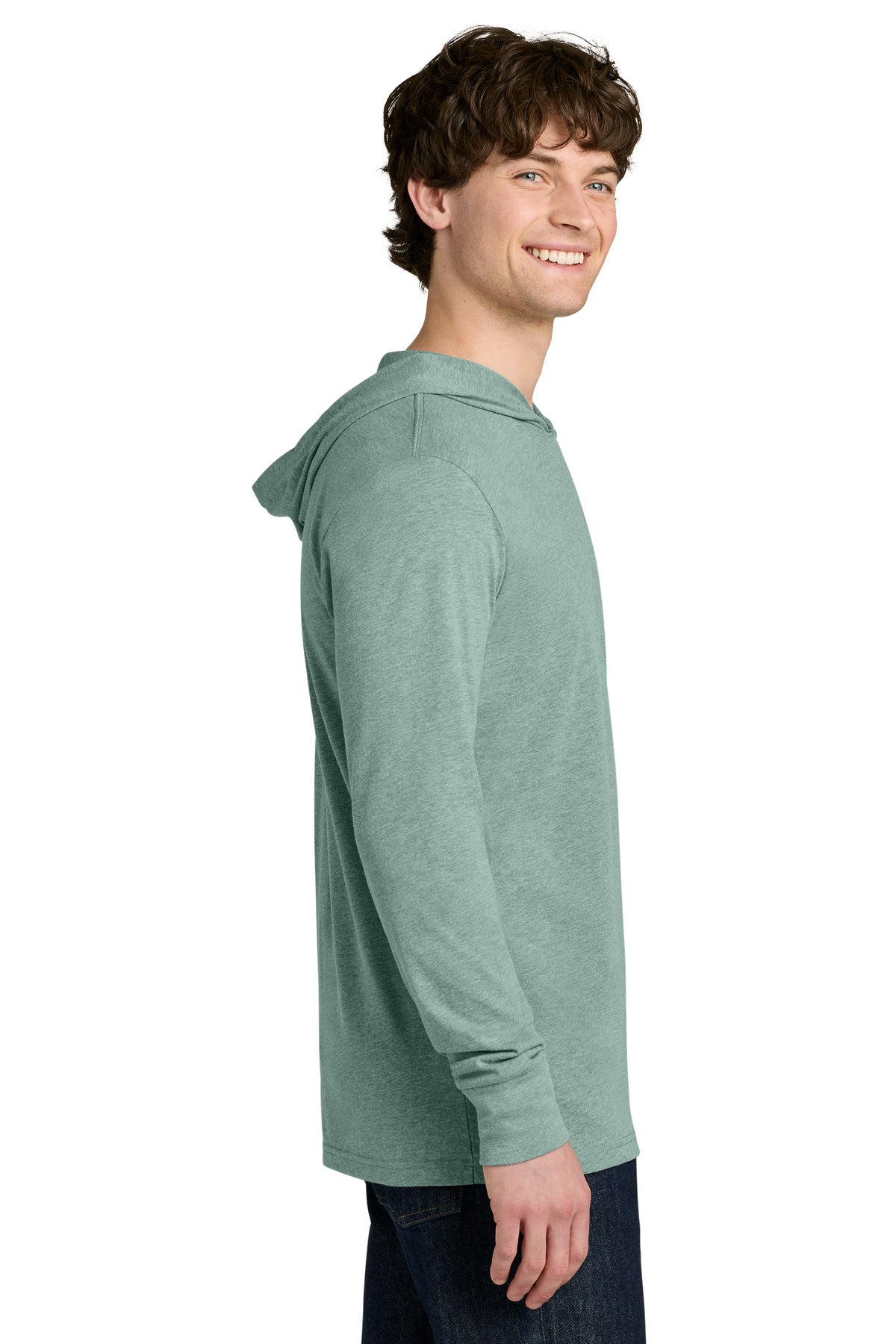 HtrSeafoam Next Level Apparel CVC Long Sleeve Hoodie NL6221
