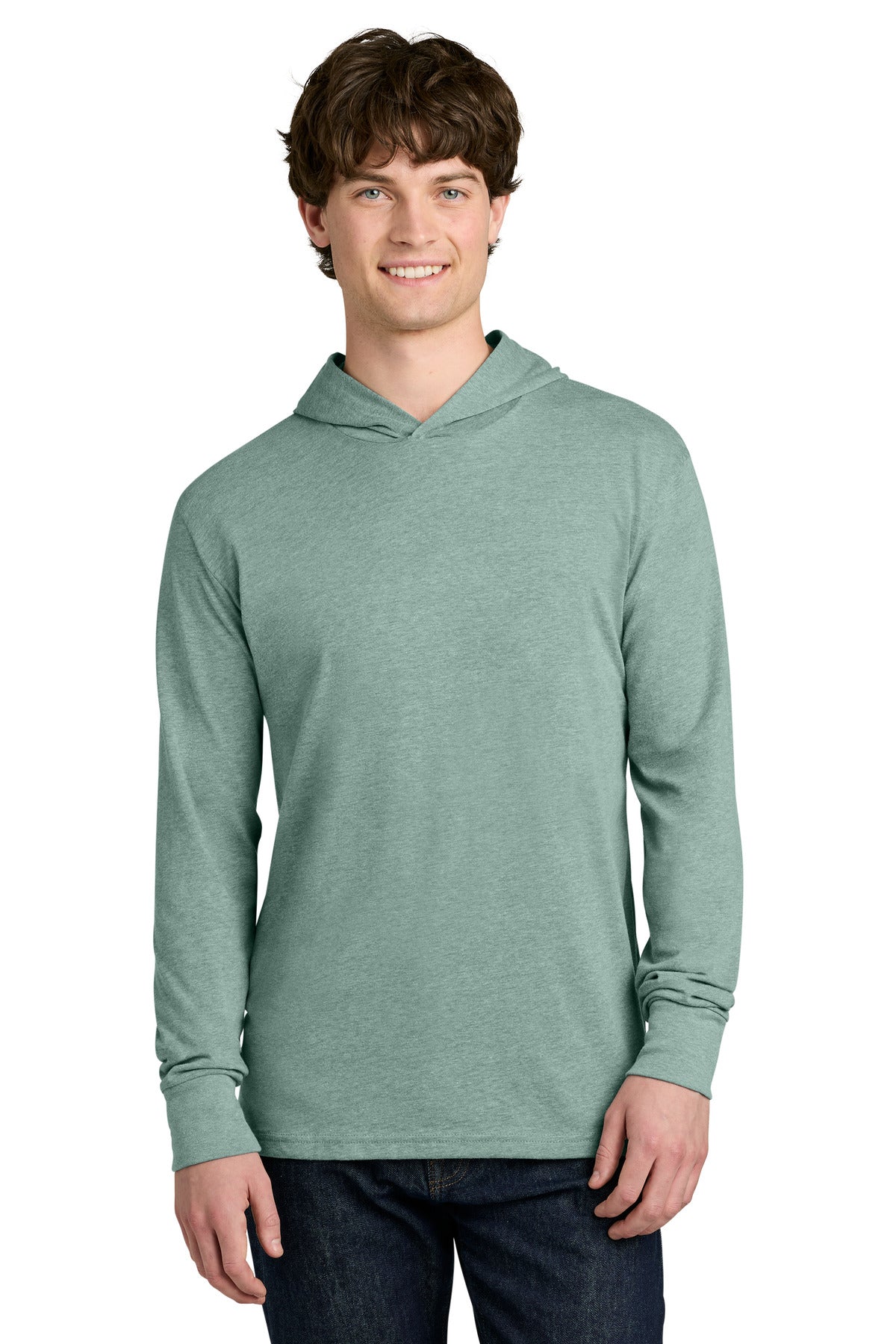 HtrSeafoam Next Level Apparel CVC Long Sleeve Hoodie NL6221