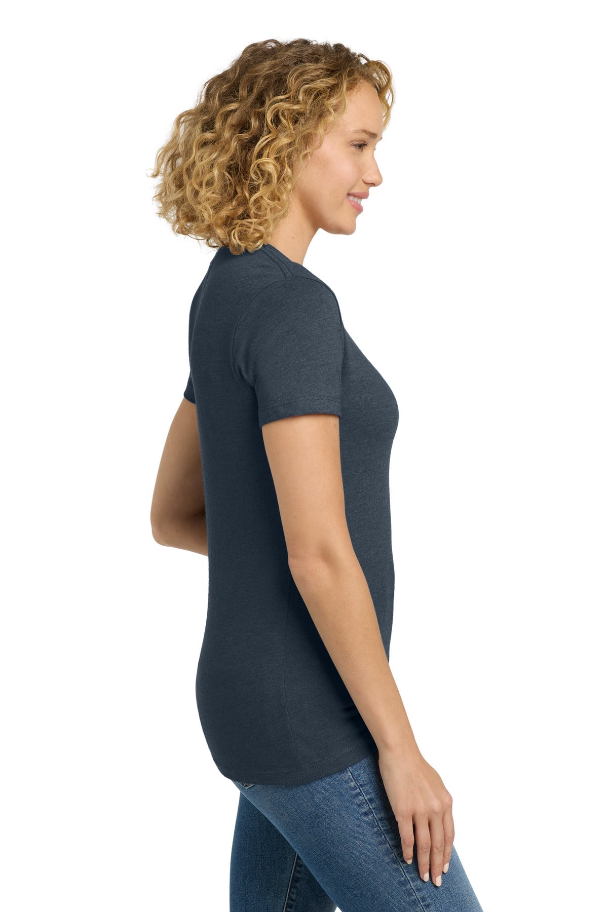 IceBlue Next Level Apparel Women's CVC Tee. NL6610