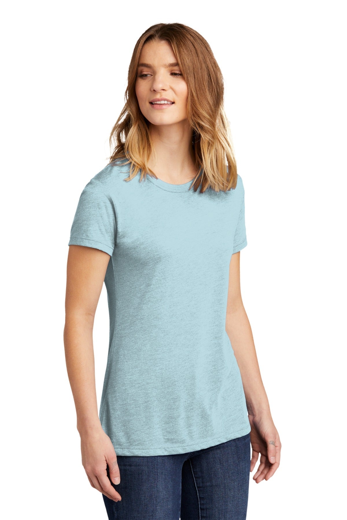 IceBlue Next Level Apparel Women's CVC Tee. NL6610