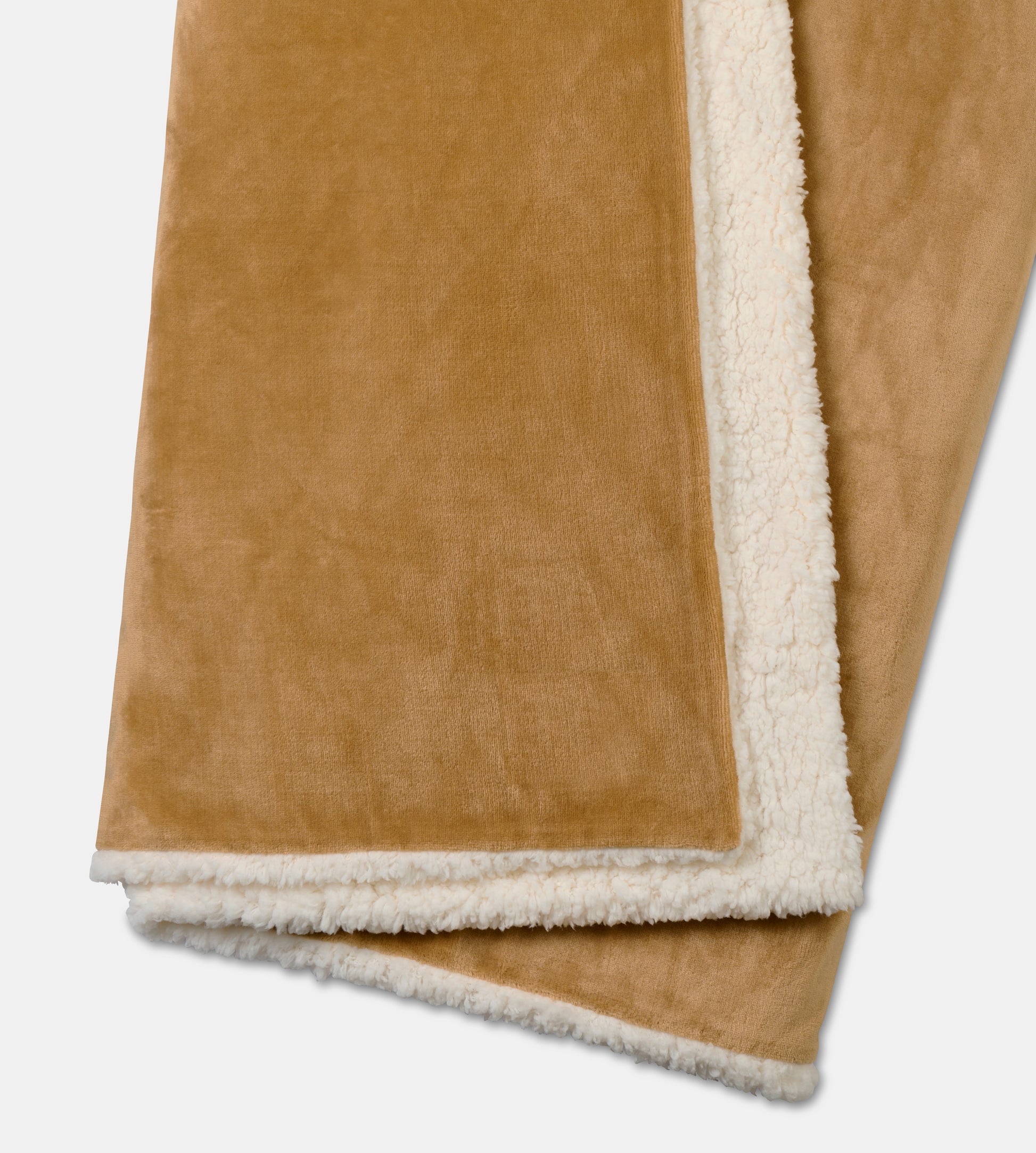 Iced Coffee Mink Sherpa Blanket plain