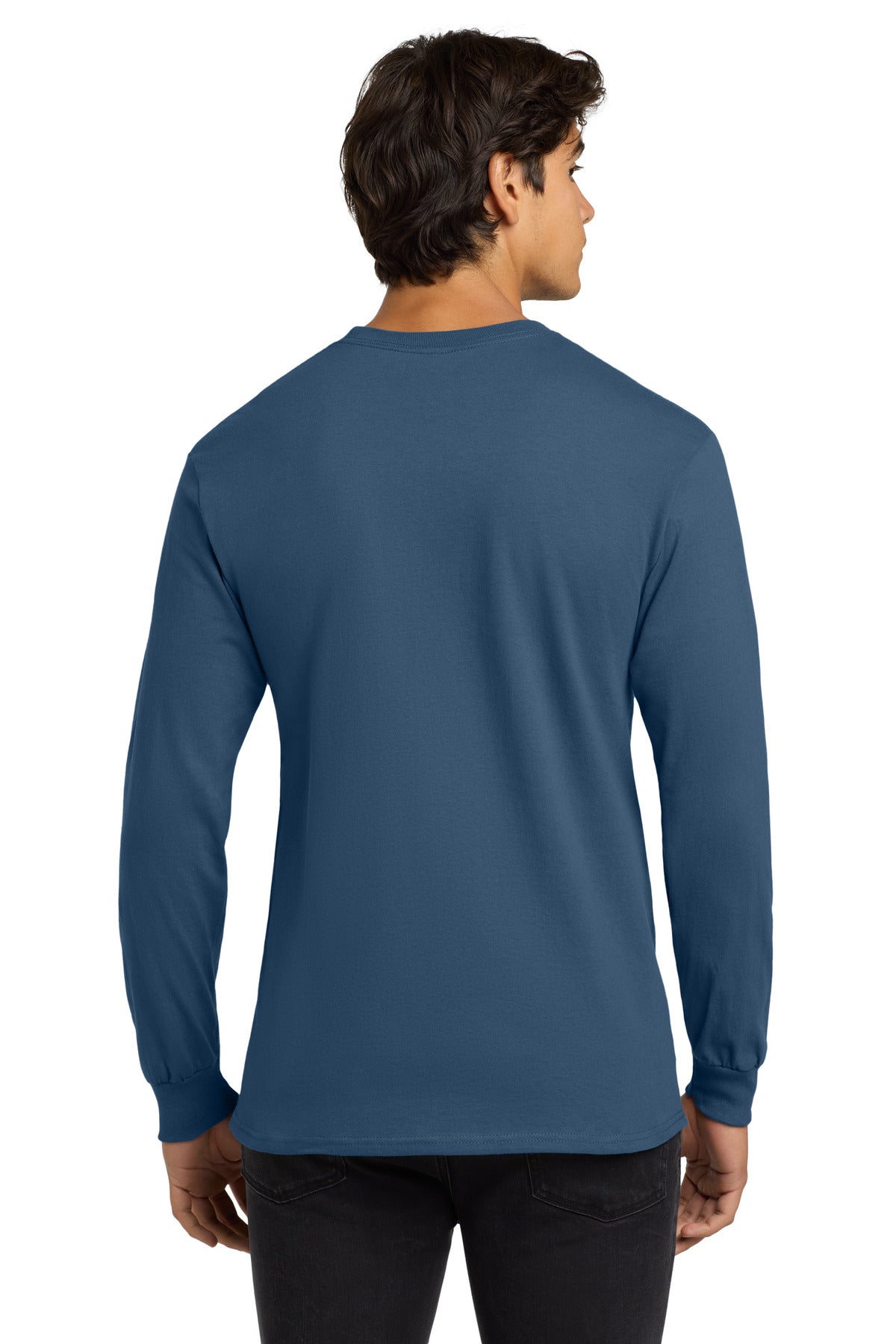 Indigo Blue Gildan - Ultra Cotton 100% US Cotton Long Sleeve T-Shirt. G2400
