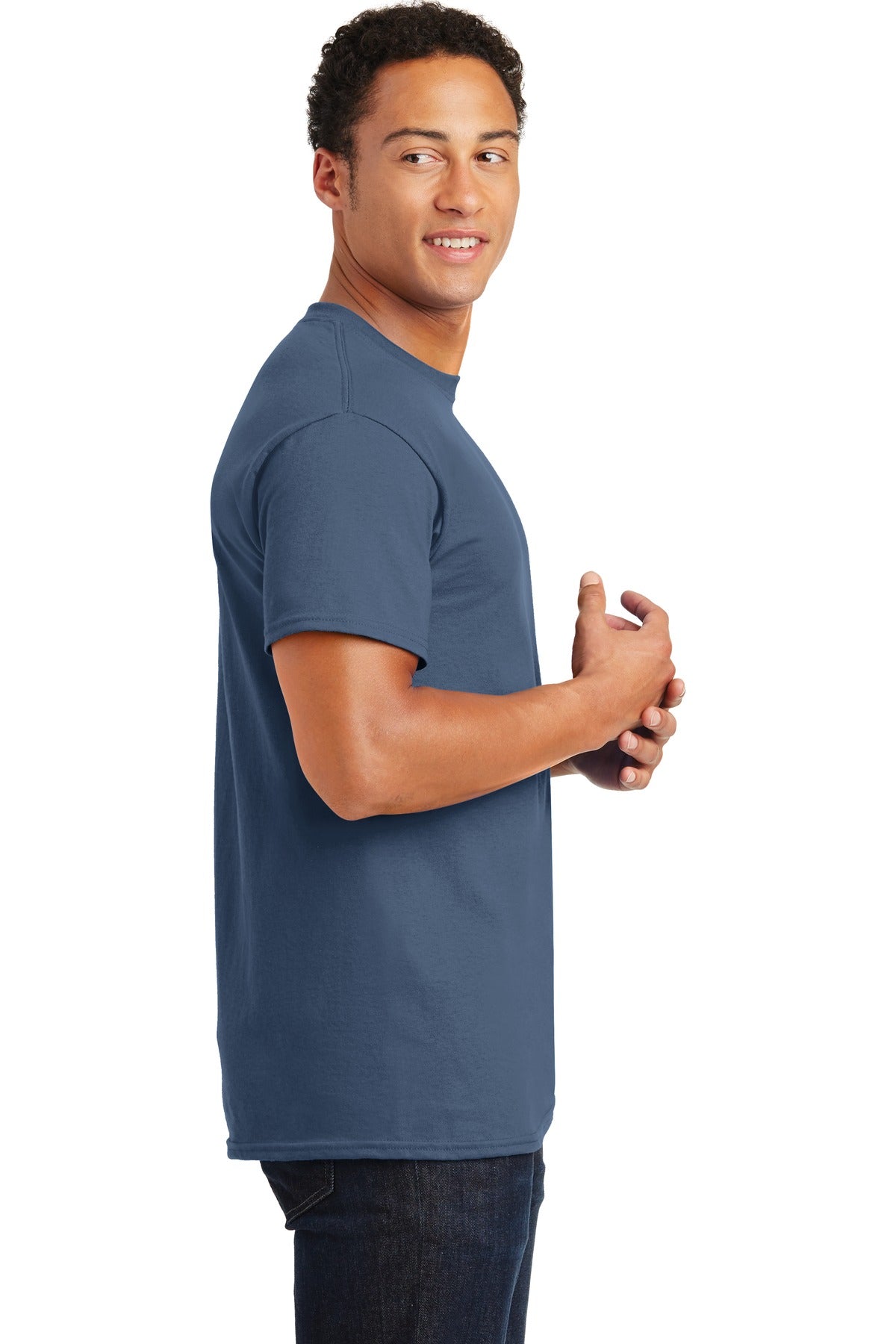 Indigo Blue Gildan - Ultra Cotton 100% US Cotton T-Shirt. 2000