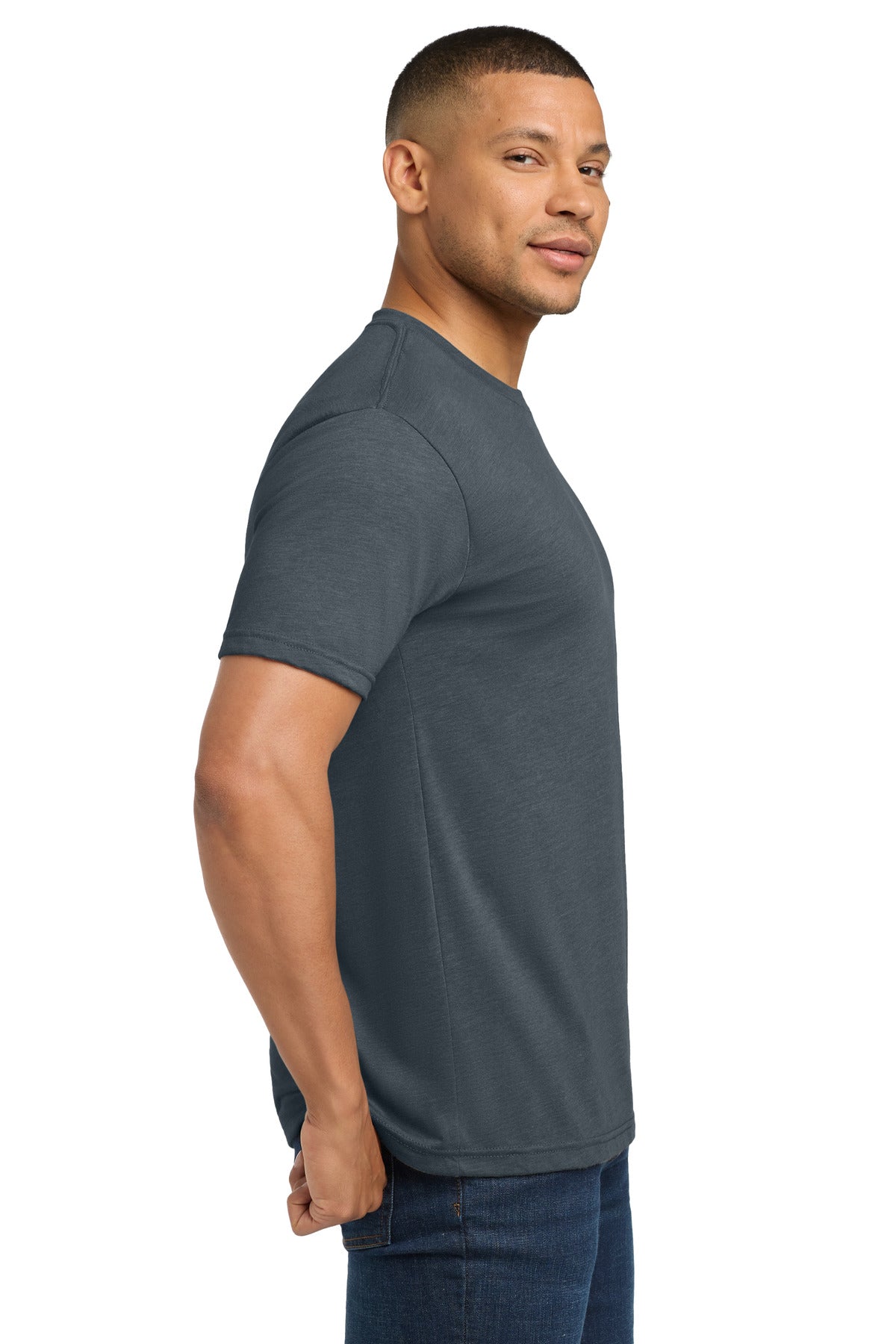 Indigo Next Level Apparel Adult Tri-Blend Tee. NL6010