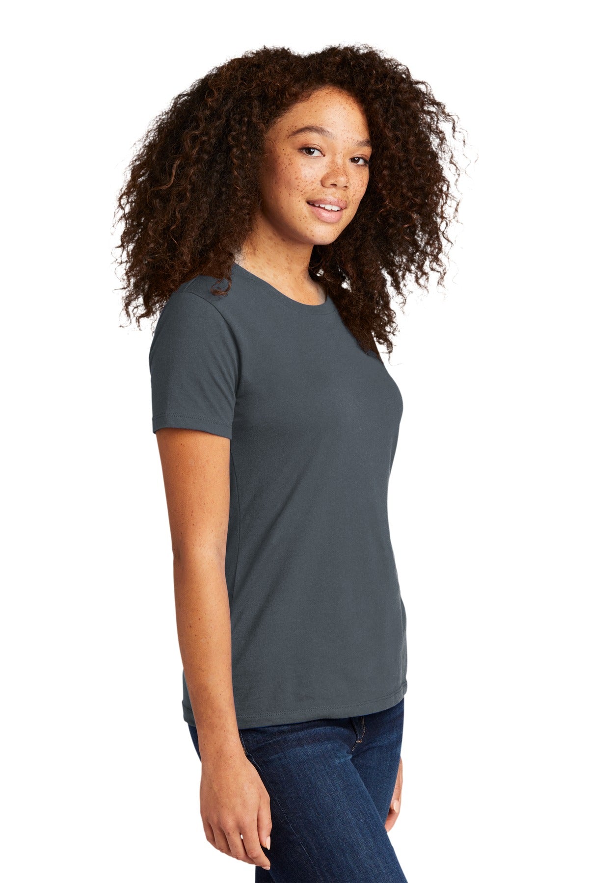 Indigo Next Level Apparel Women's Cotton Tee. NL3900