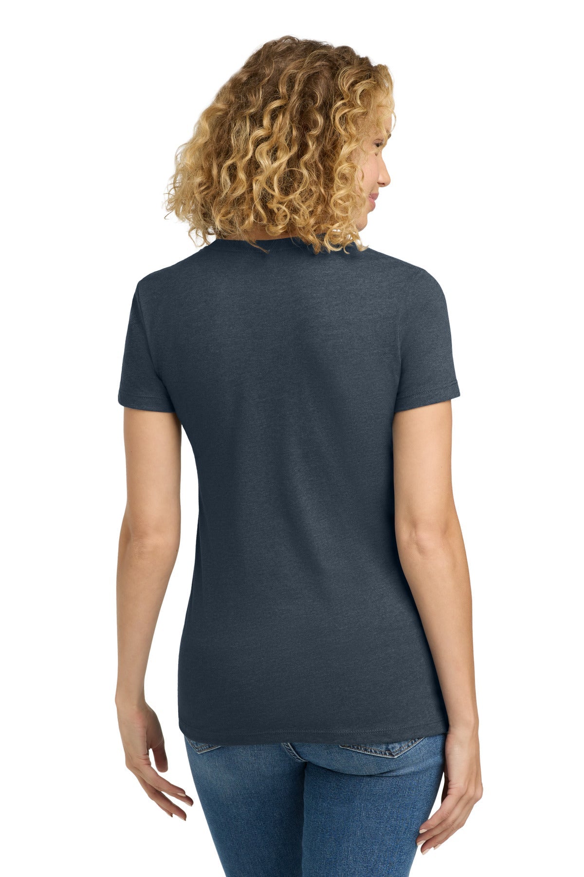 Indigo Next Level Apparel Women's CVC Tee. NL6610