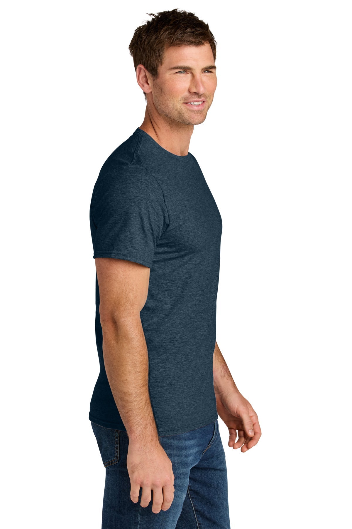 IndigoHtr Jerzees Ultimate Unisex Ring Spun T-Shirt IC46M