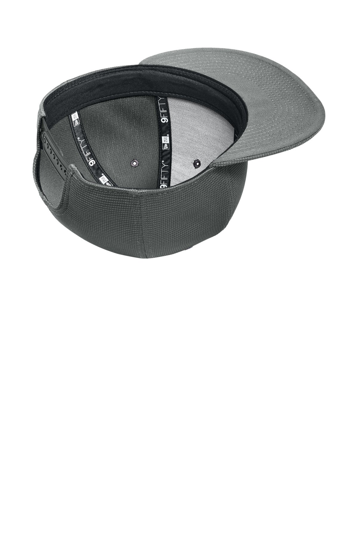 Inside View of Charcoal New Era Pivot Flat Bill Snapback Cap NE409
