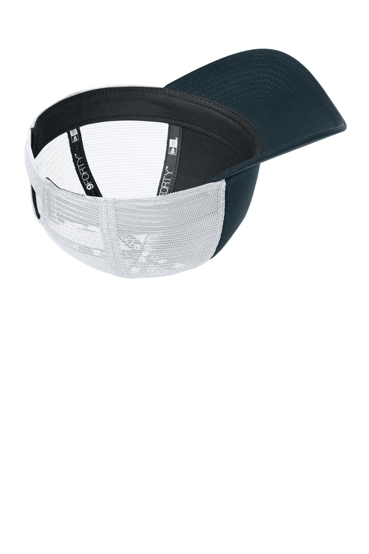 Inside View of DpNv/White New Era A-Frame Snapback Mesh Back Cap NE212