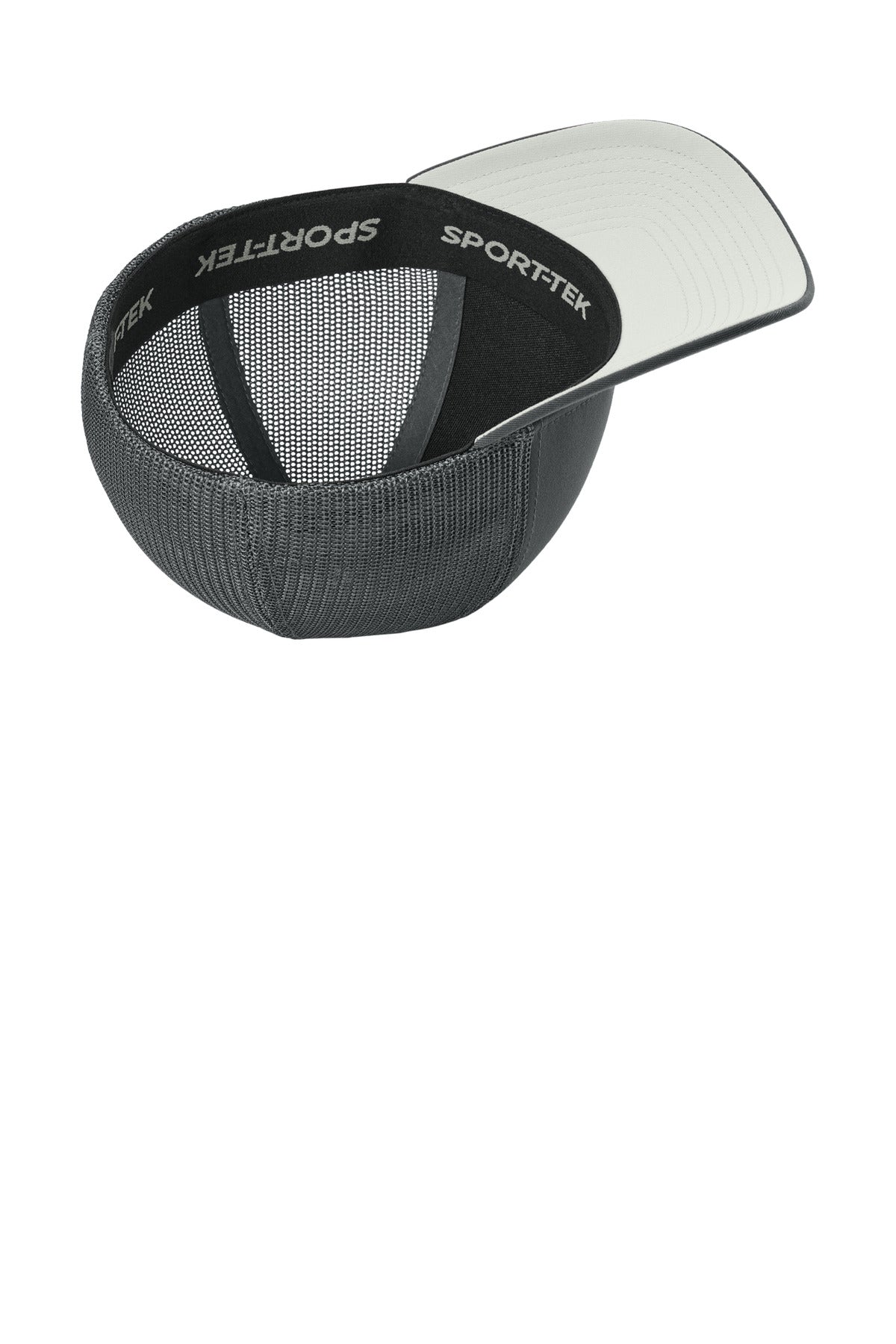 Inside View of IrGry/IrGy Sport-Tek Stretch-Tek Mesh Back Cap STC60