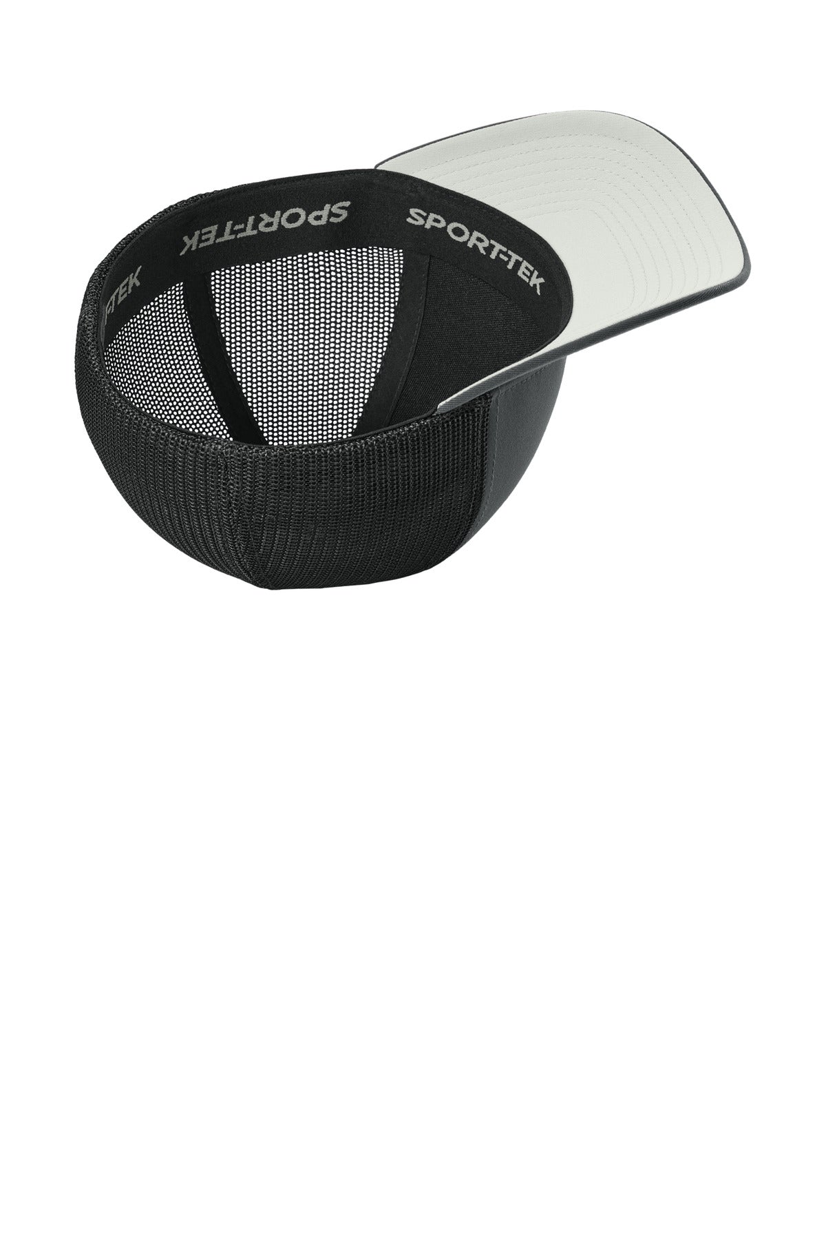 Inside View of IrGy/Black Sport-Tek Stretch-Tek Mesh Back Cap STC60