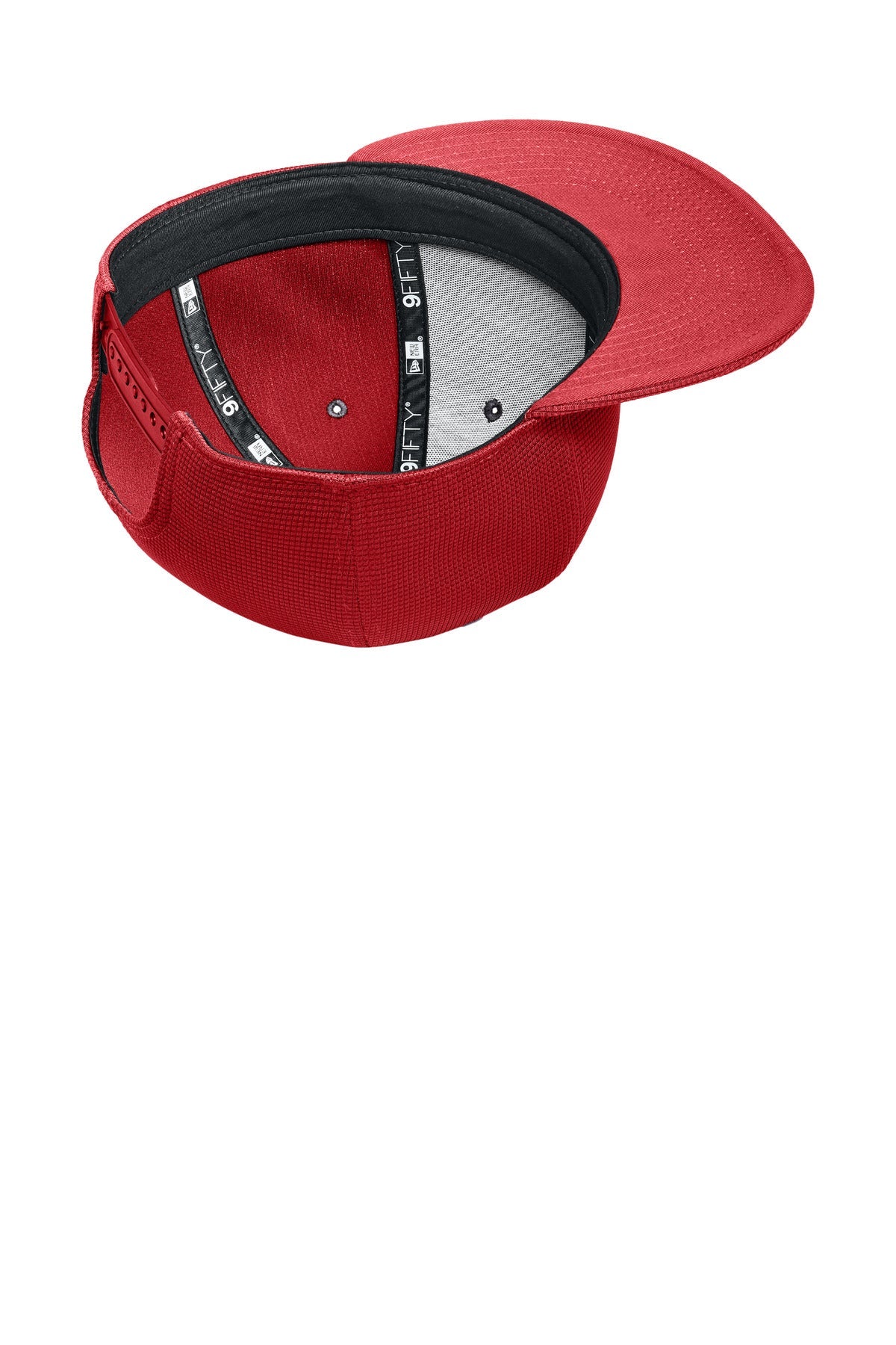 Inside View of Scarlet New Era Pivot Flat Bill Snapback Cap NE409