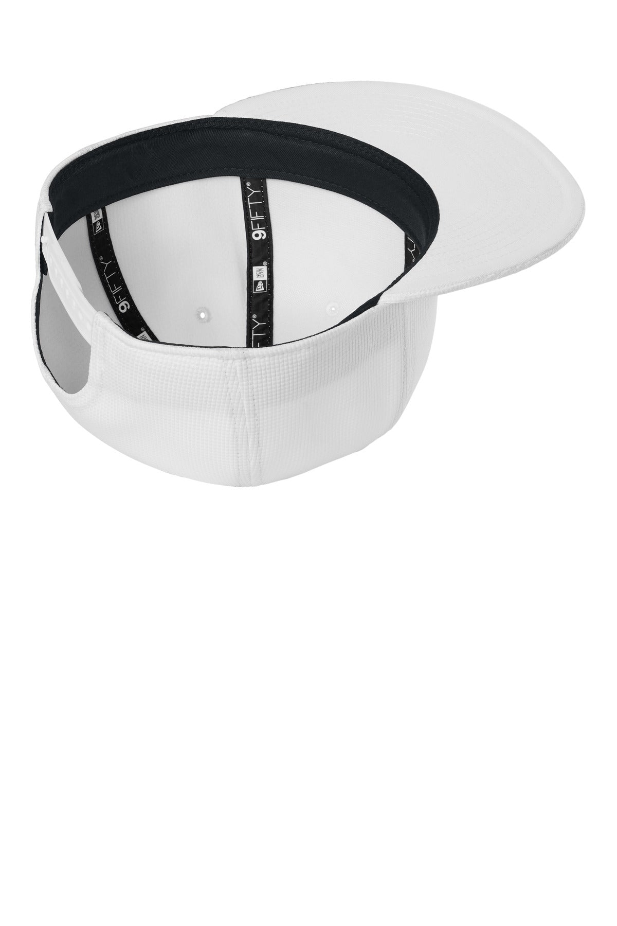 Inside View of White New Era Pivot Flat Bill Snapback Cap NE409
